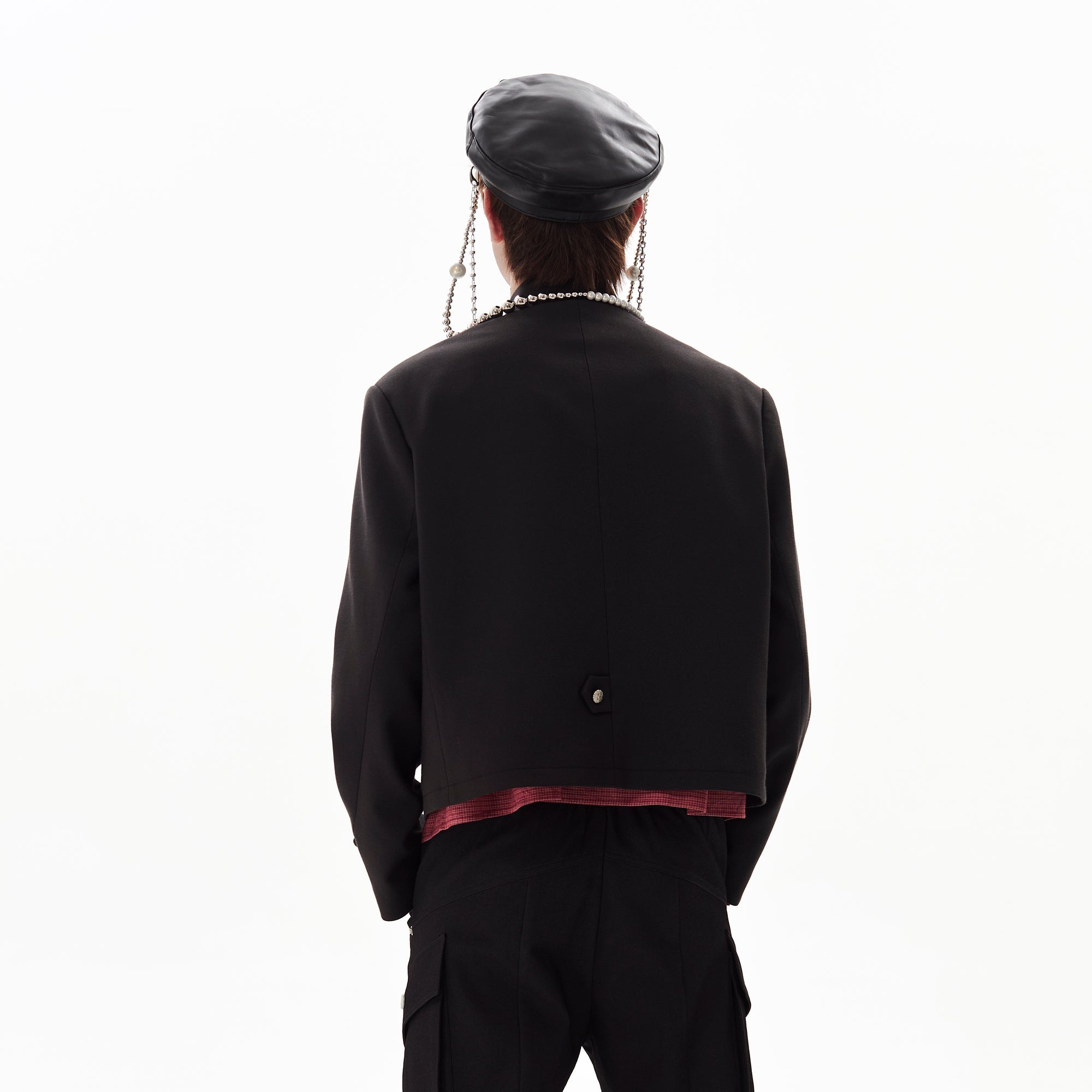 PASET Frog Buckle Stand Collar Jacket-Jacket-S-Free Shipping Leatheretro