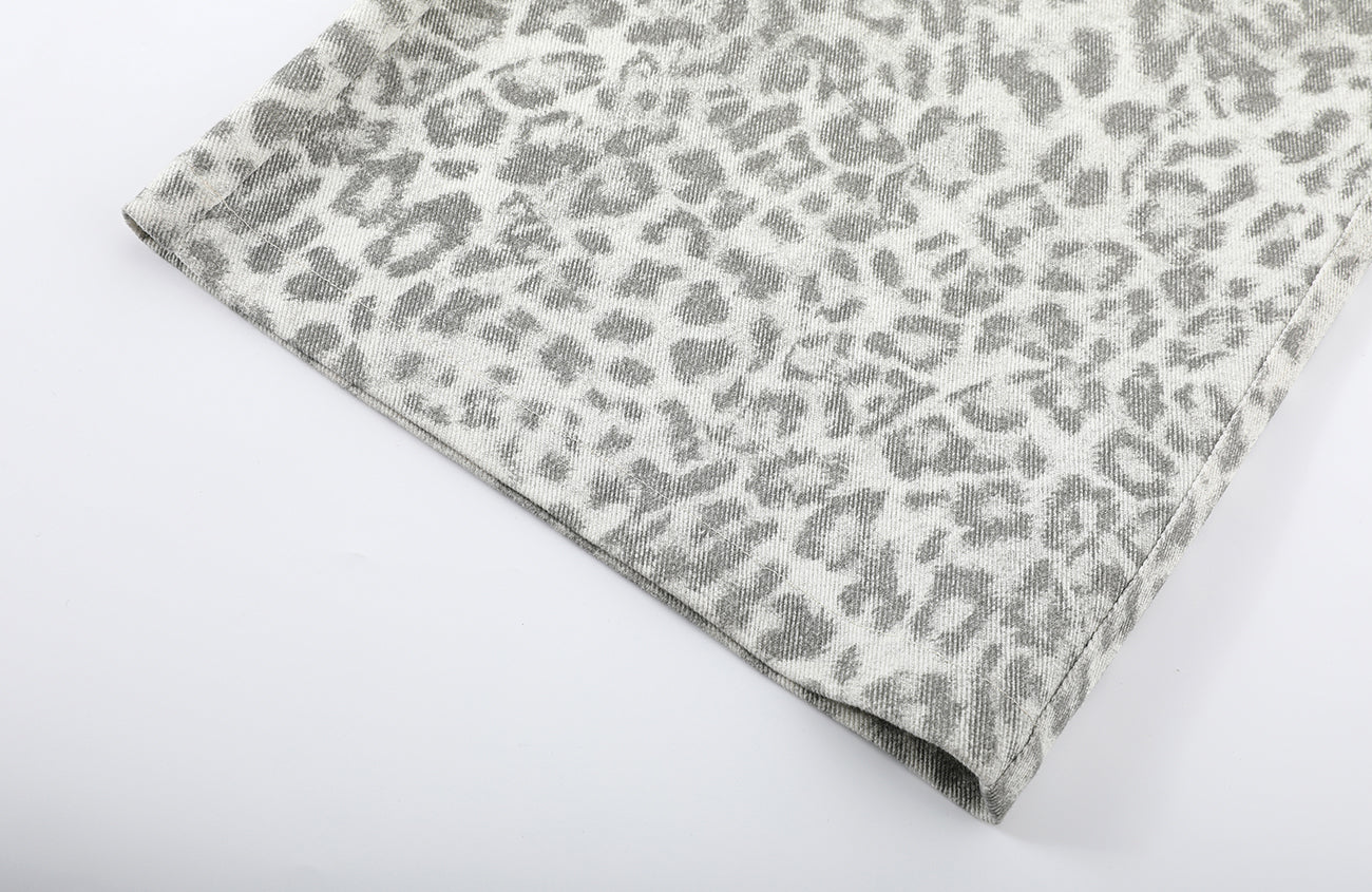 DONSMOKE Leopard Loose-Fit Jeans-Pants-S (Preorder)-Free Shipping Leatheretro
