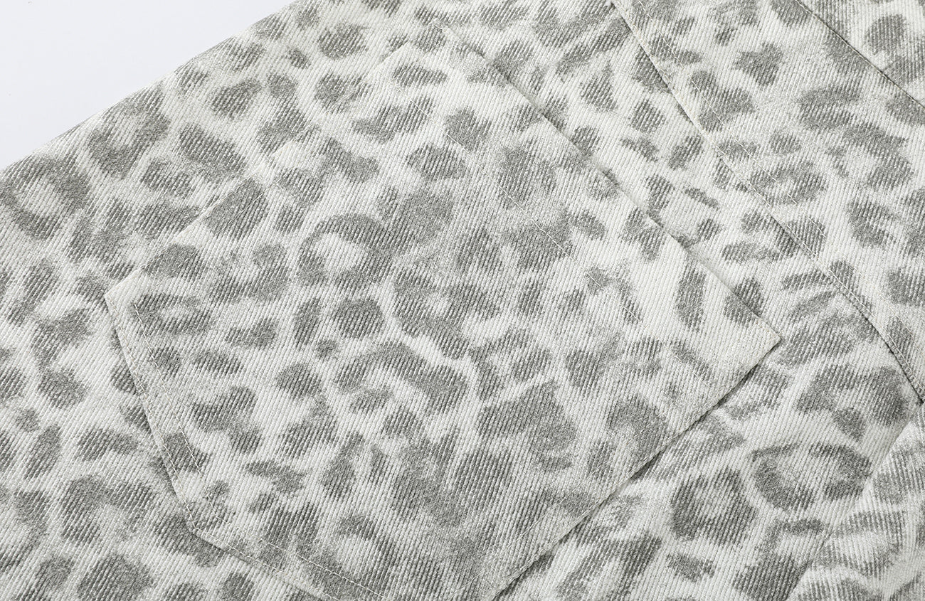 DONSMOKE Leopard Loose-Fit Jeans-Pants-S (Preorder)-Free Shipping Leatheretro
