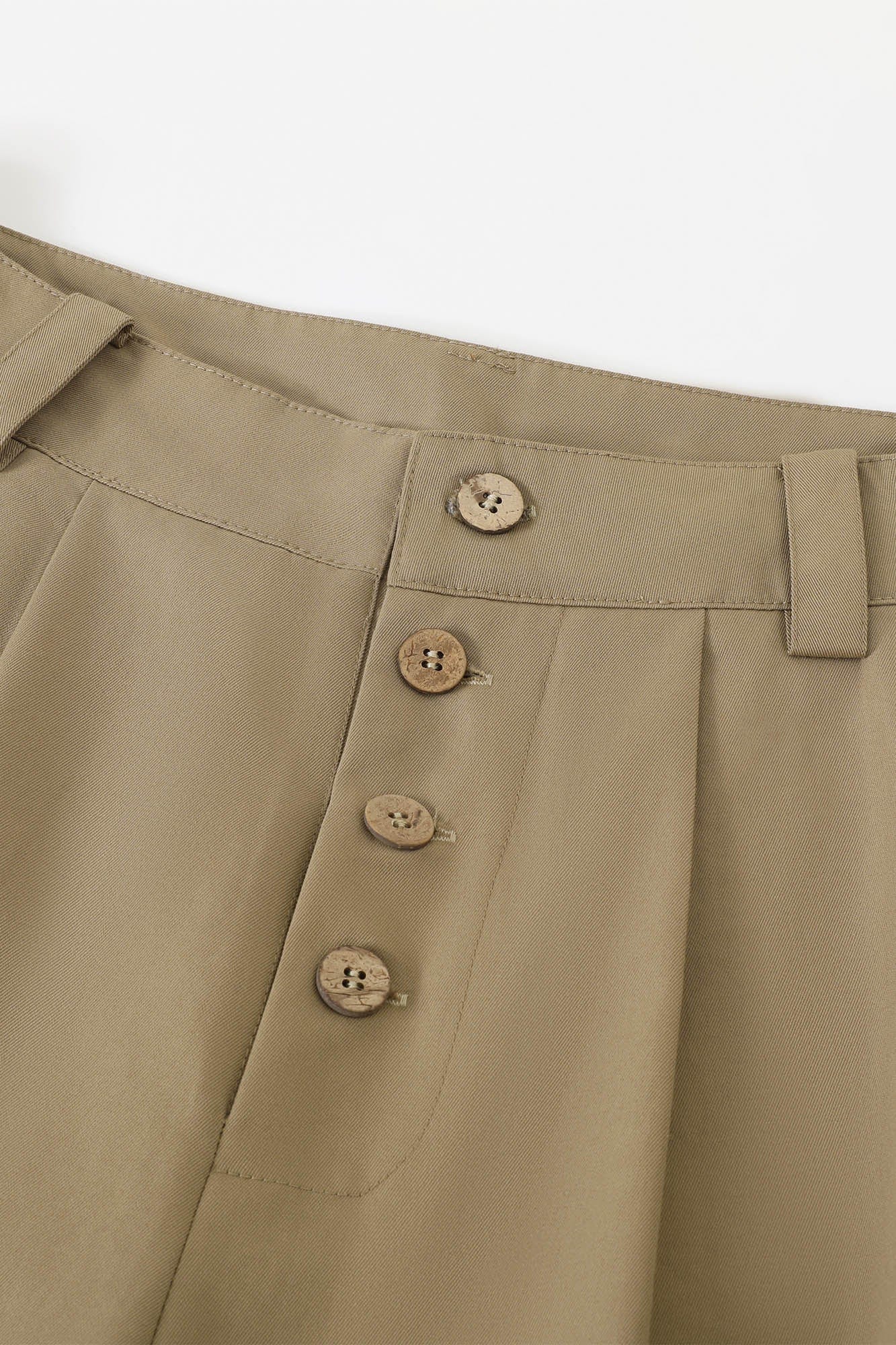 KREATE Crinkled Button-Fly Wide-Leg Pants-Pants-S - 30"-Black-Free Shipping Leatheretro