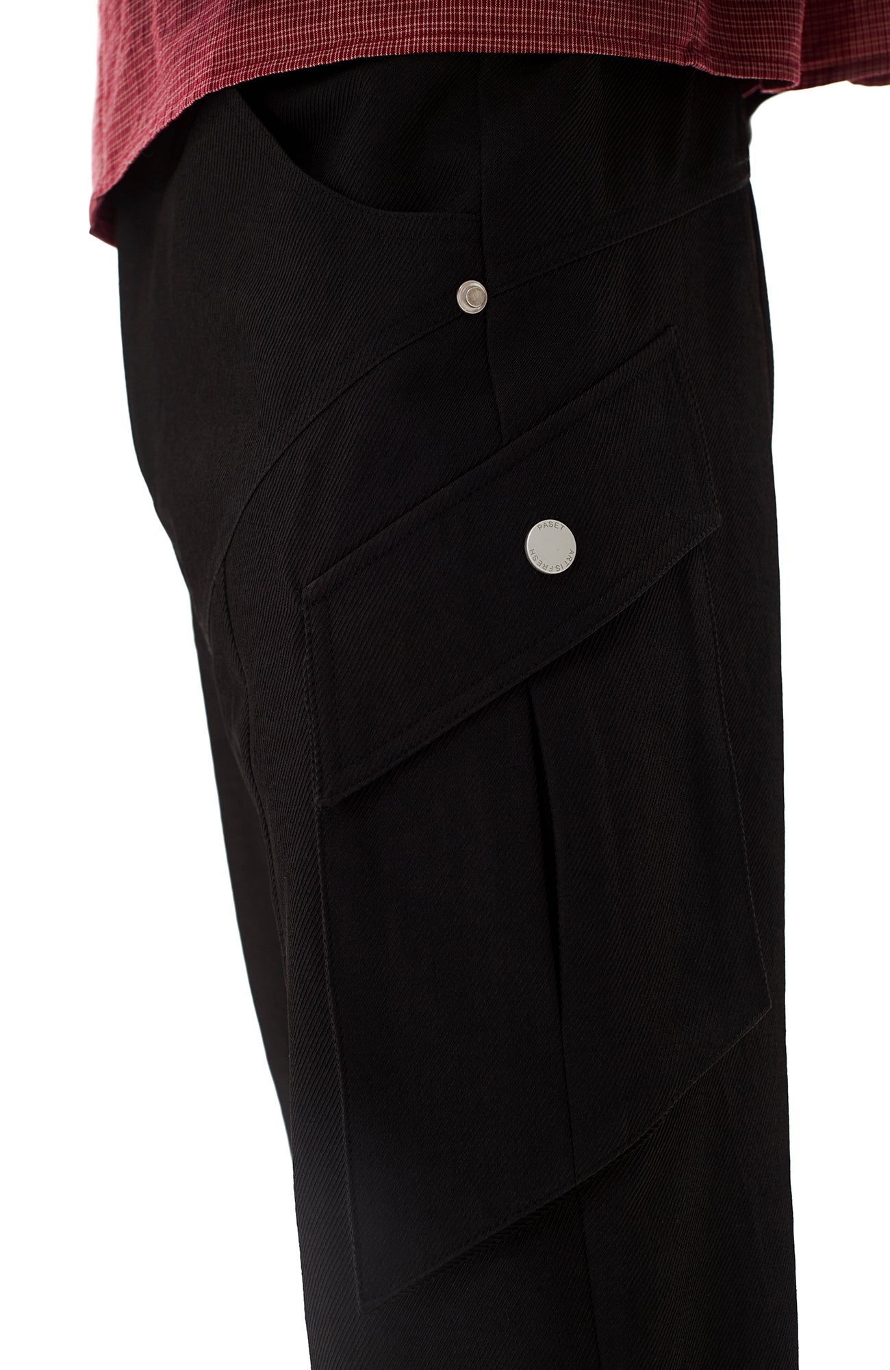 PASET Knee Paneled Flared Trousers-Pants-S / 27"-Free Shipping Leatheretro