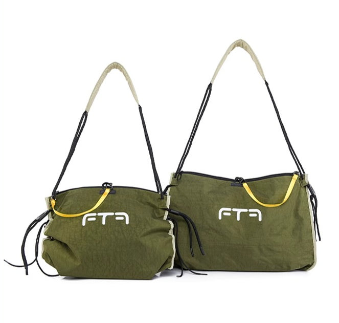 BOOM AB Side The Versatile Voyager: Reversible Tote & Crossbody Bag-Yellow Gray-Large-Free Shipping Leatheretro