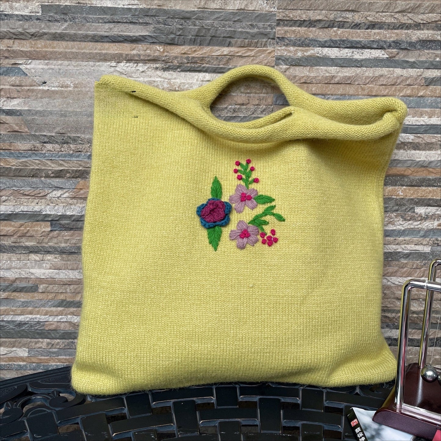 Women Handmade Woven Shoulder Bags-Handbags-Yellow-Free Shipping Leatheretro