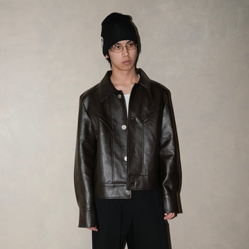 IN EXISTENCE Essential Paneled PU Jacket-Jacket-S-Free Shipping Leatheretro