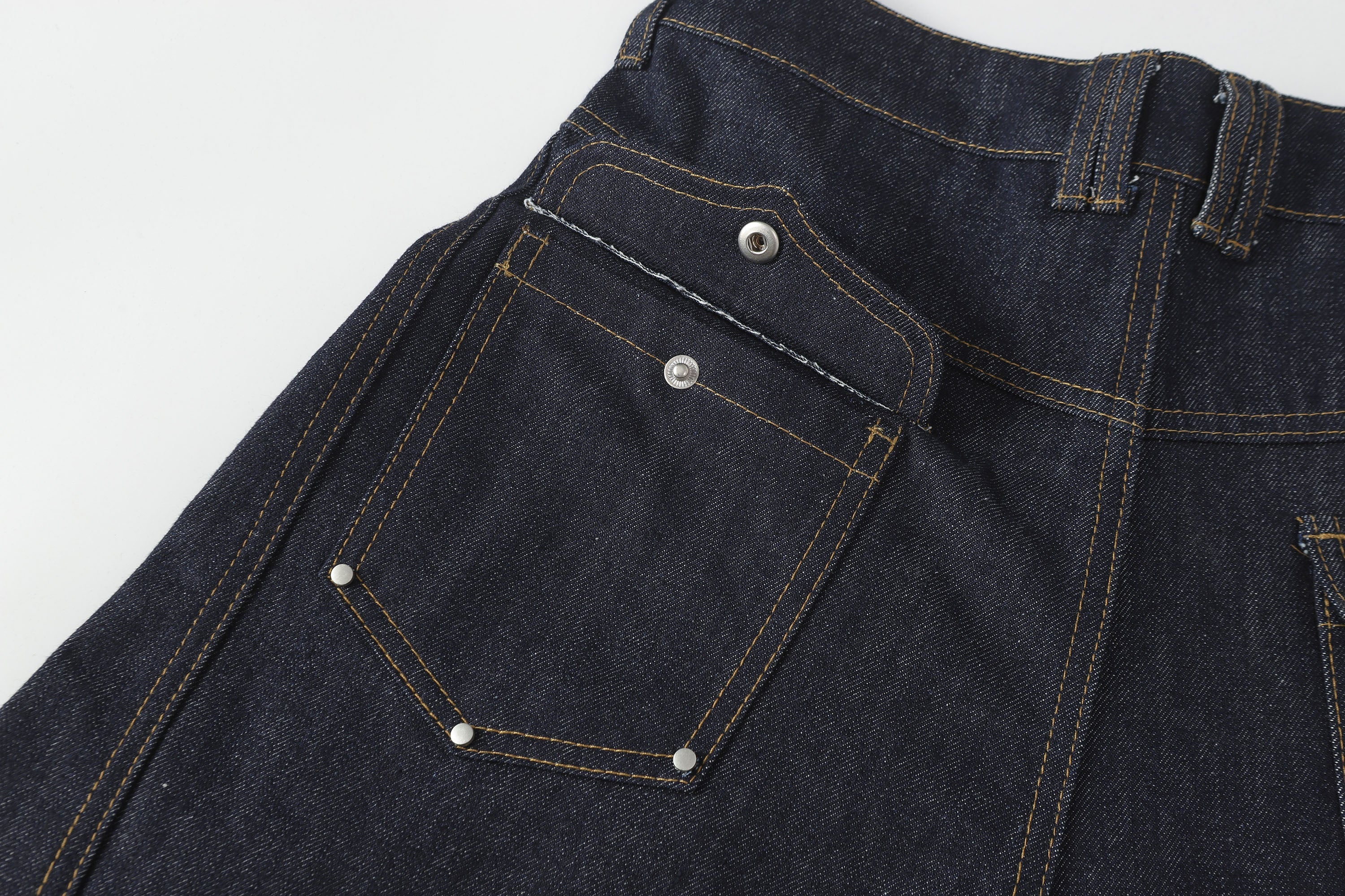 CLP Arced Panel Balloon-Leg Raw Jeans-Jeans-S-Free Shipping Leatheretro