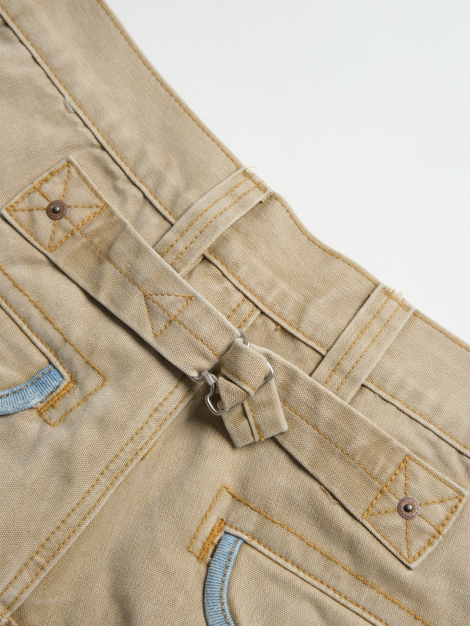 NEIGBORL Retro Washed Spliced Shorts-Shorts-S-Free Shipping Leatheretro