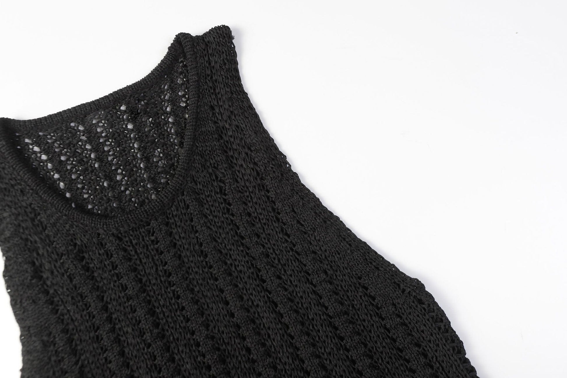 CLP Knitted Tank Top-Tank Top-M-Black-Free Shipping Leatheretro