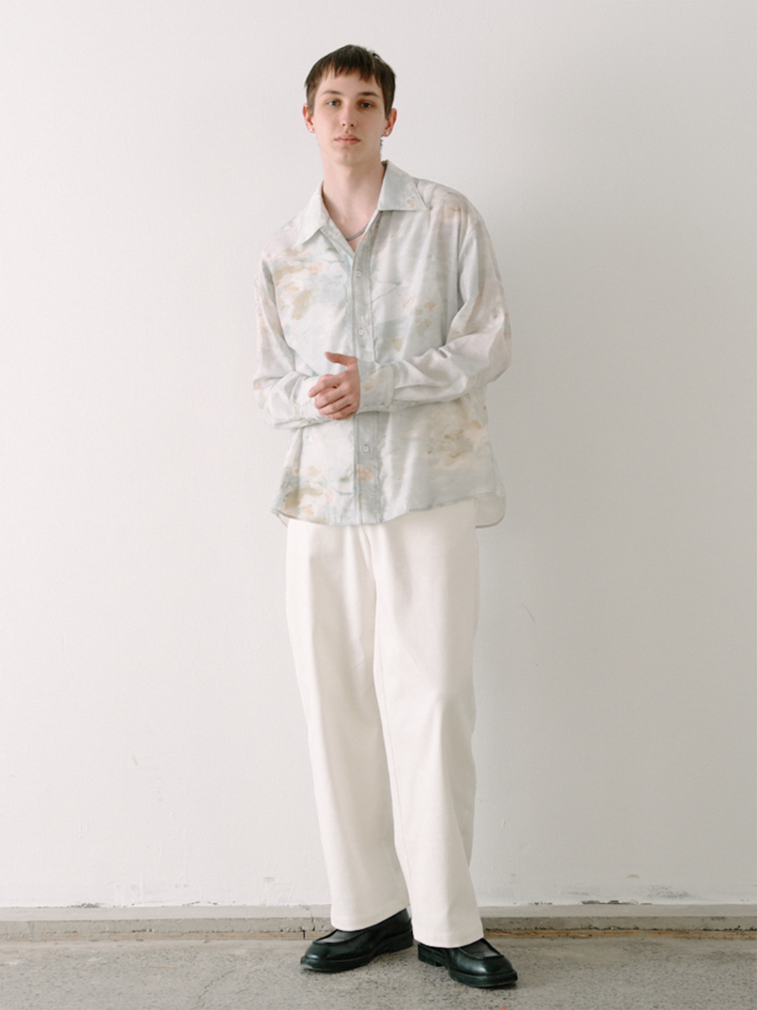 GRAINMUSTARD Washed Tie-Dye Draped Shirt-Shirt-XS-Free Shipping Leatheretro