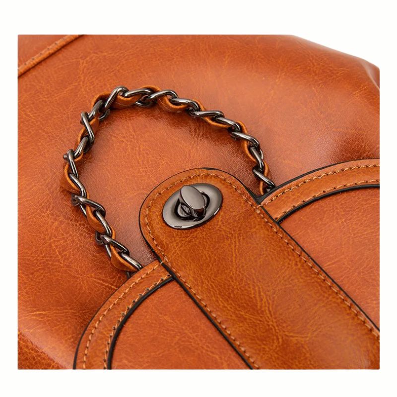 Retro Chain Shoulder Crossbody Backpack-Backpacks-Caramel-Free Shipping Leatheretro