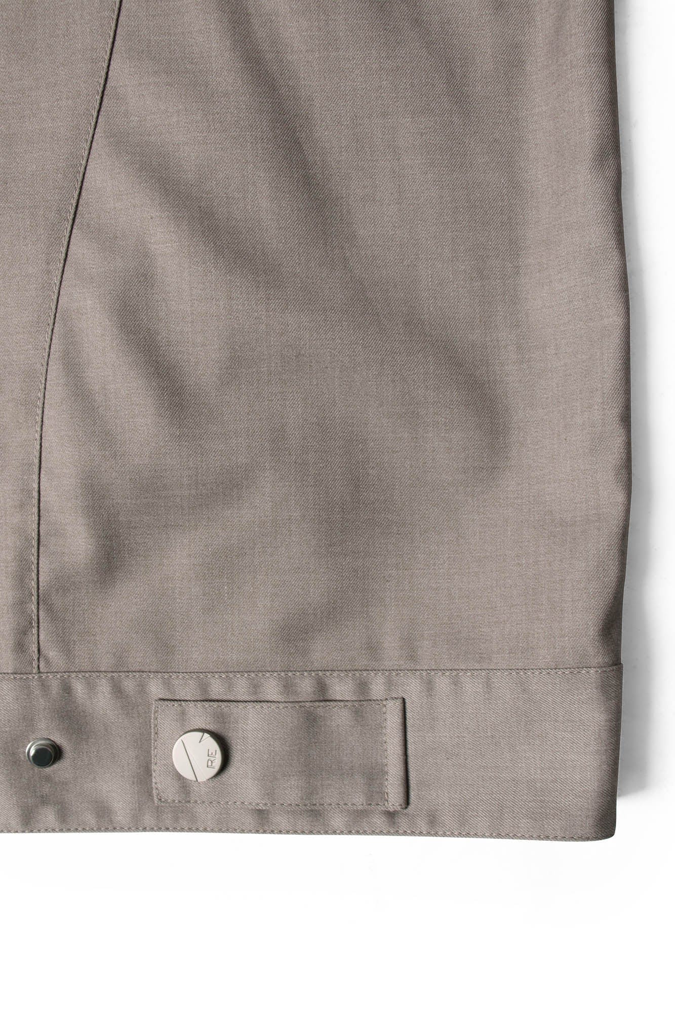 RELABEL Utility Stand Collar Half-Sleeve Jacket-Jacket-XS-Gray-Free Shipping Leatheretro