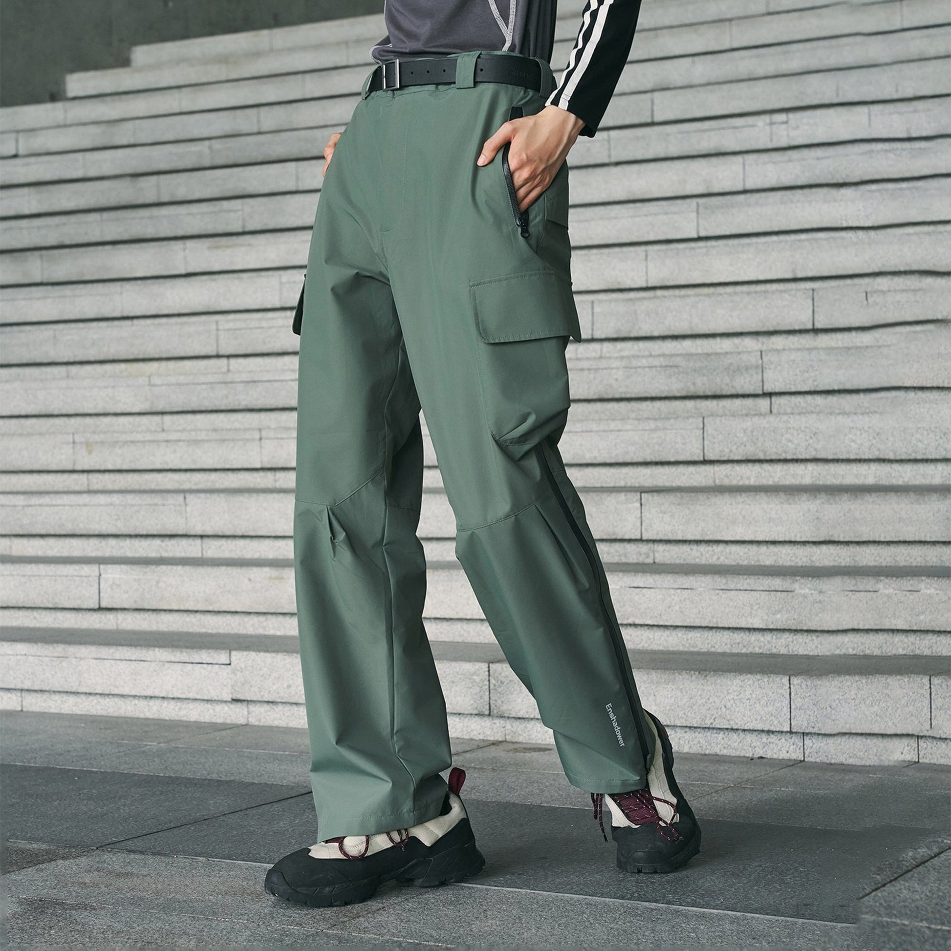 ENSHADOWER Waterproof Pleated Spliced Multi-pocket Pants-Pants-S-Black-Free Shipping Leatheretro