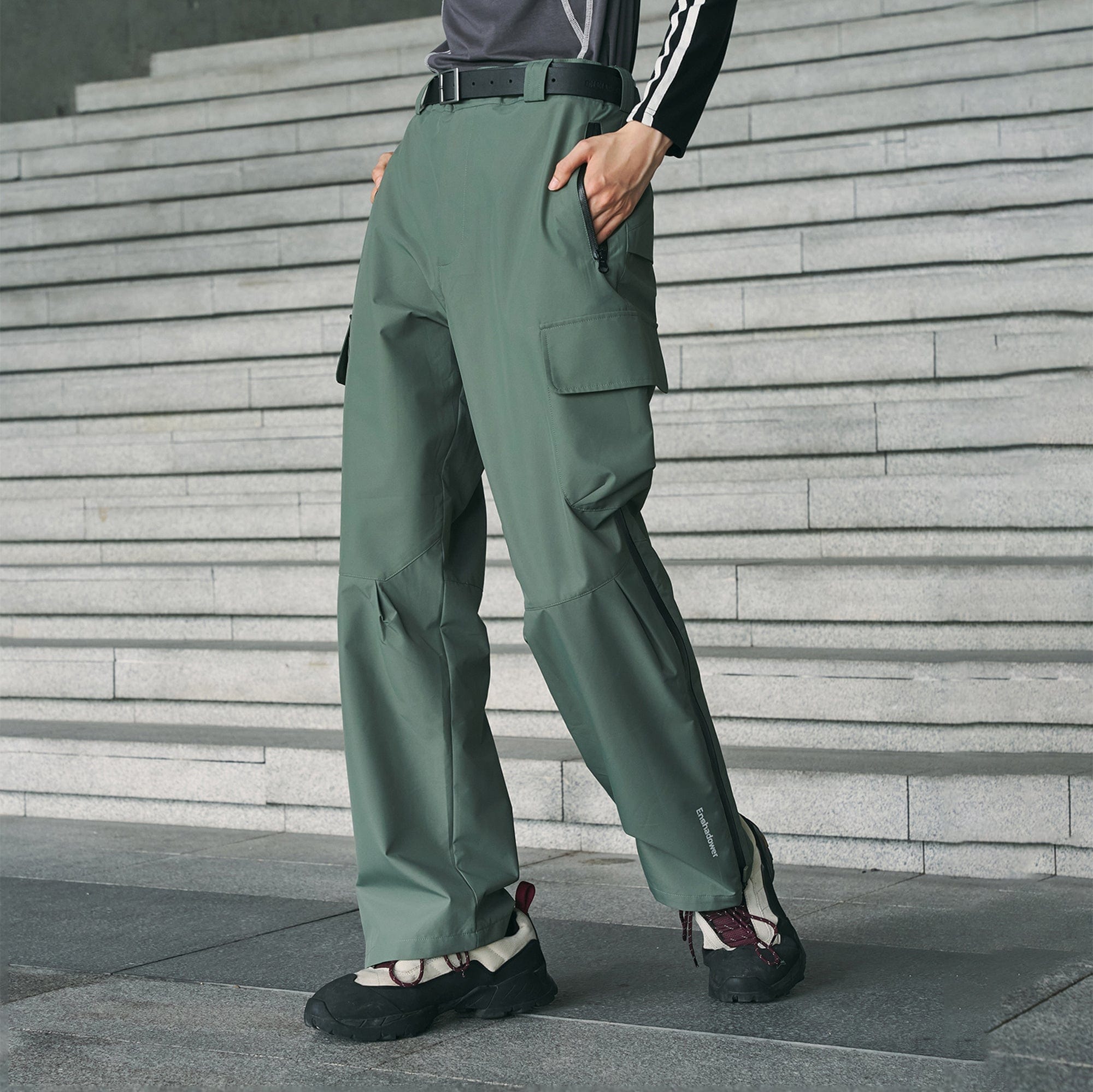 ENSHADOWER Waterproof Pleated Spliced Multi-pocket Pants-Pants-S-Black-Free Shipping Leatheretro