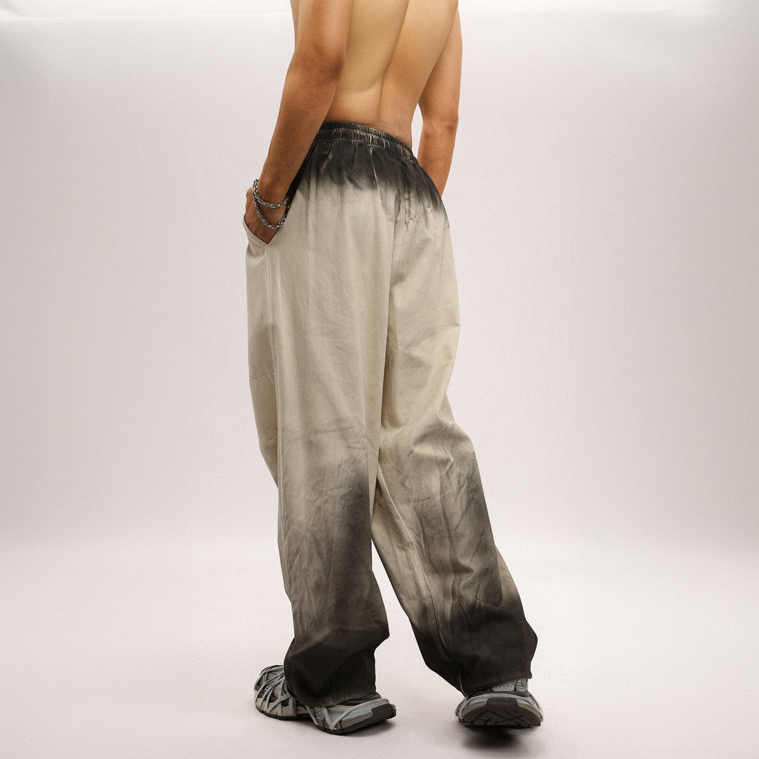 OVDY Ink Dipped Crinkled Pants-Pants-S-Free Shipping Leatheretro