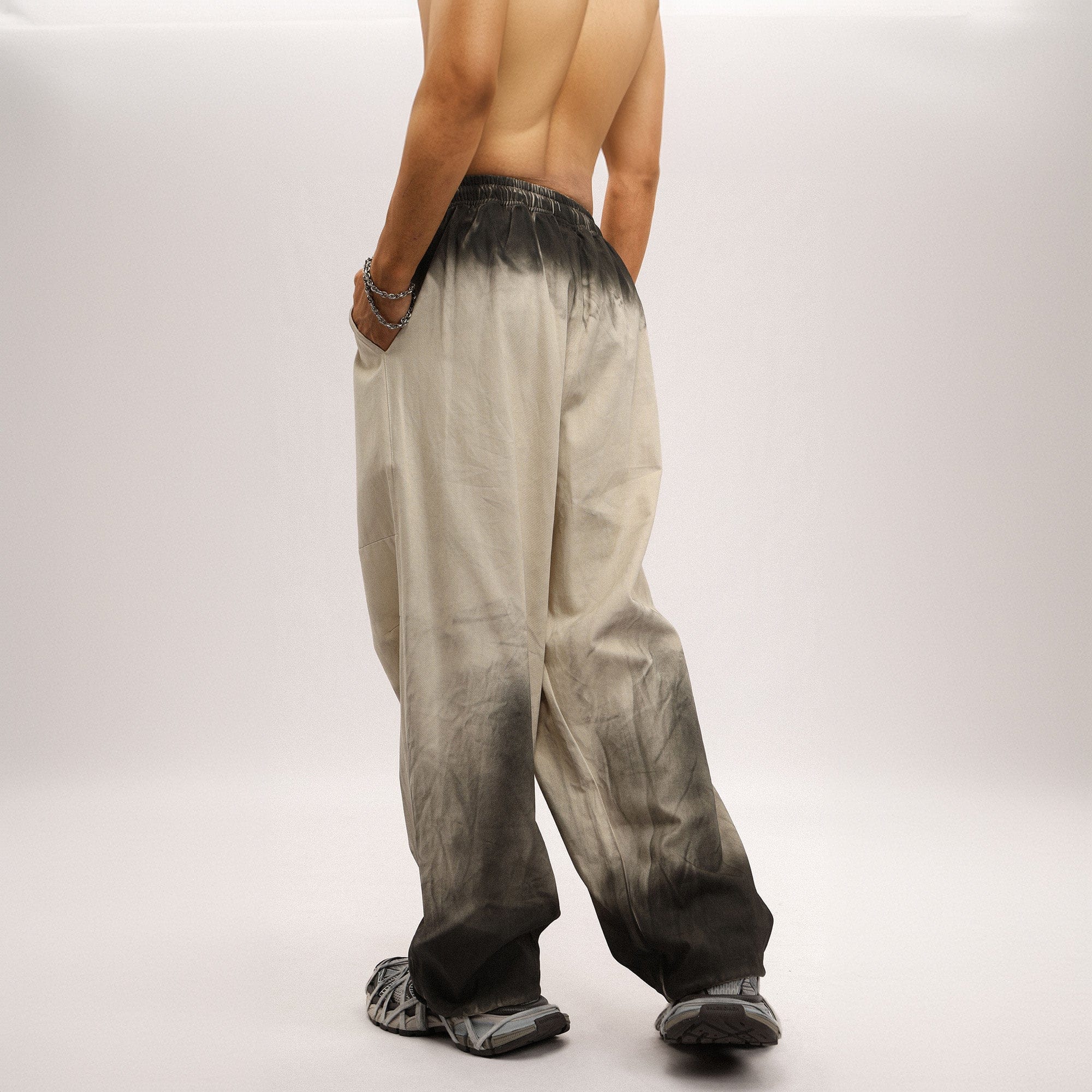 OVDY Ink Dipped Crinkled Pants-Pants-S-Free Shipping Leatheretro