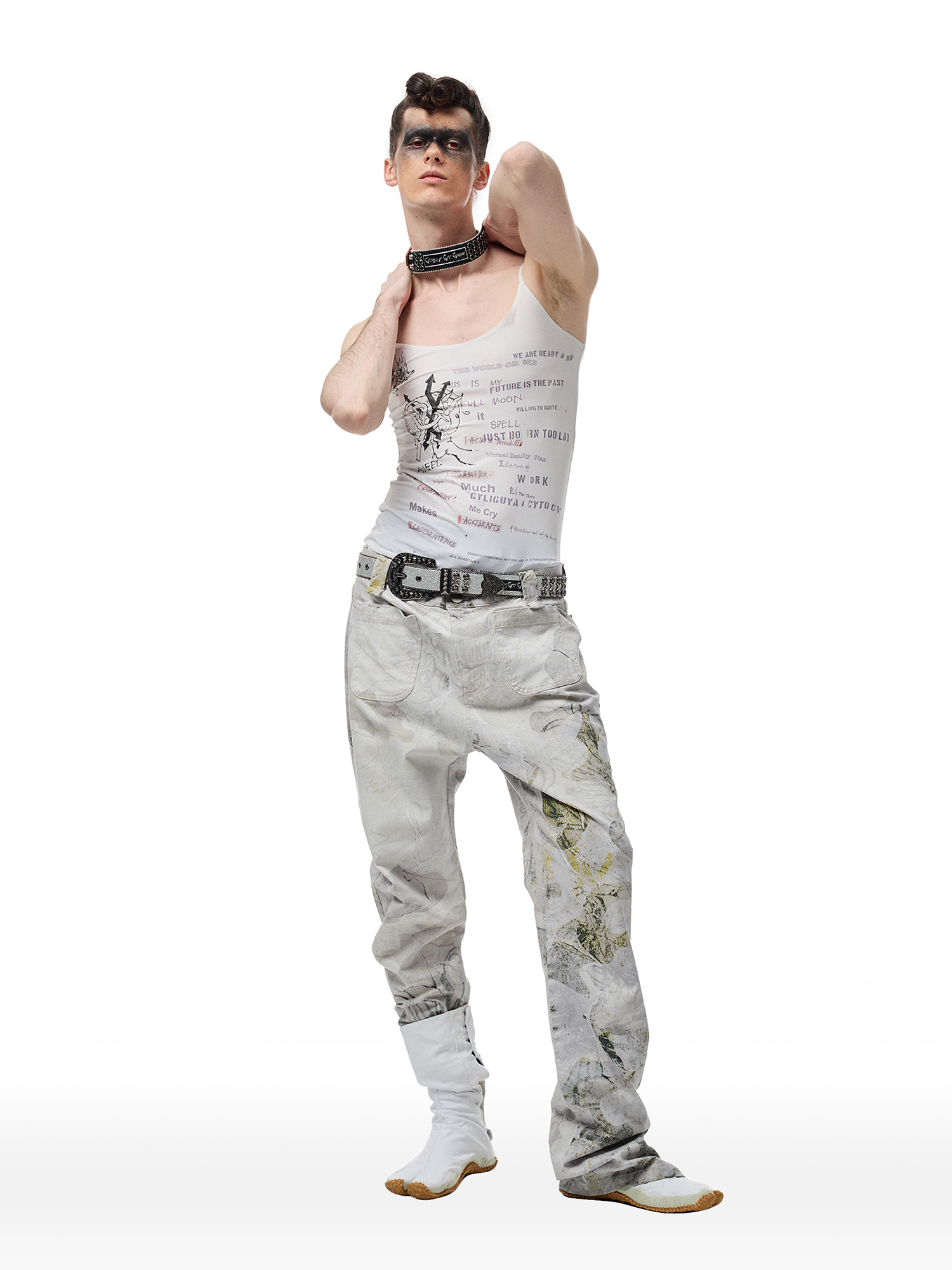 CYCYCY Floral Lace Full-Print Flared Jeans-Jeans-XXS / 27"-Free Shipping Leatheretro