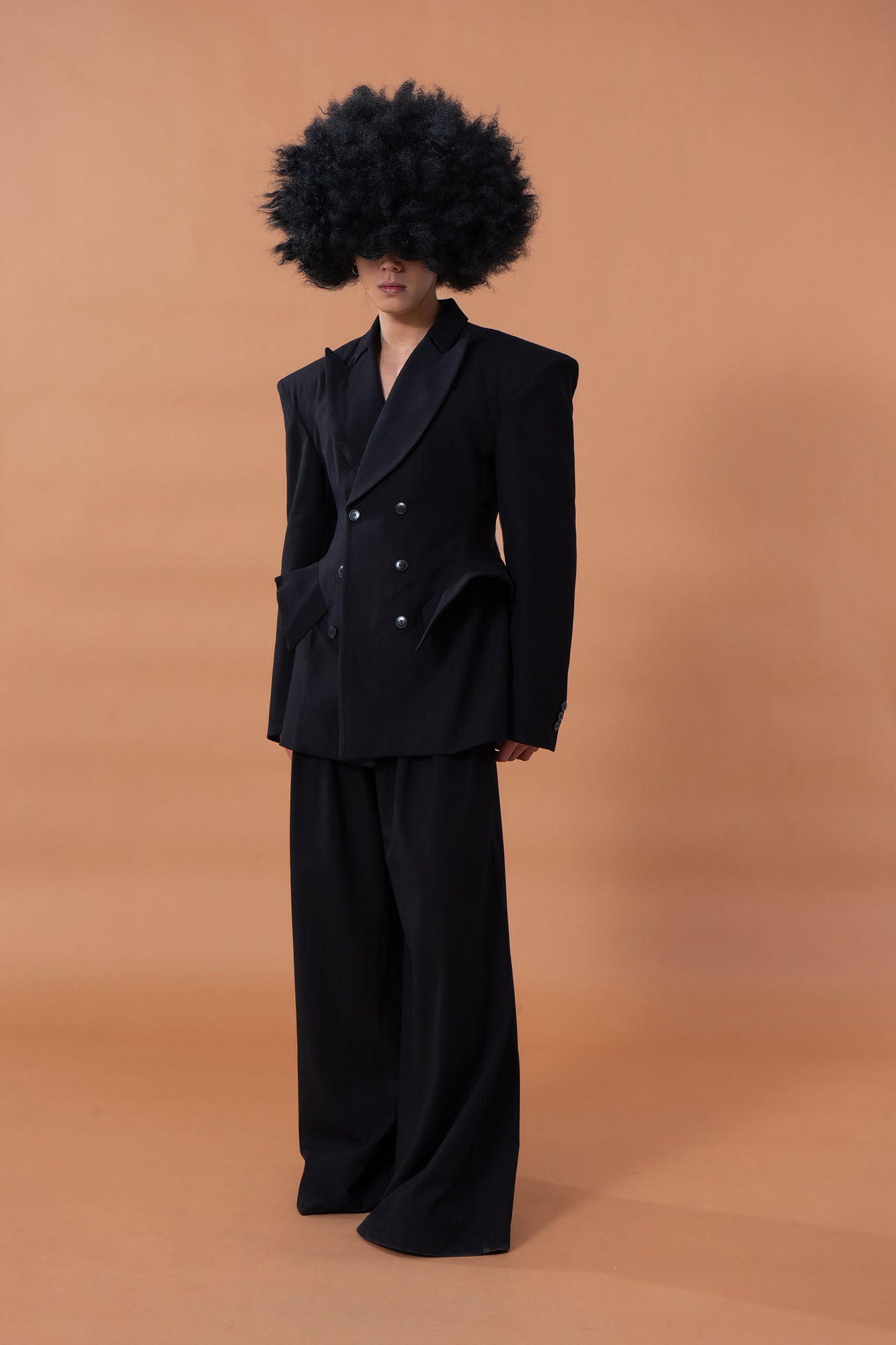 CLP Double-Breasted Cinched-Waist Blazer-Jacket-S-Free Shipping Leatheretro
