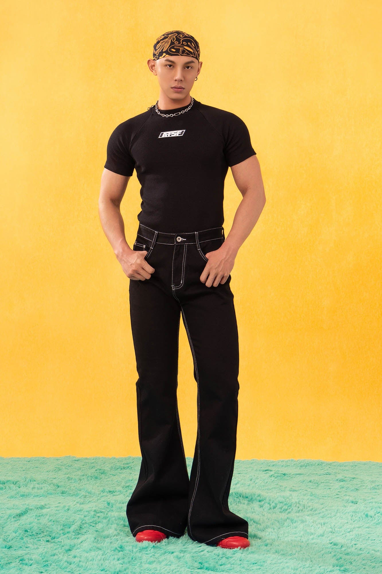 CLP Retro Stitch Ribbon Flared Jeans-Jeans-S-Free Shipping Leatheretro