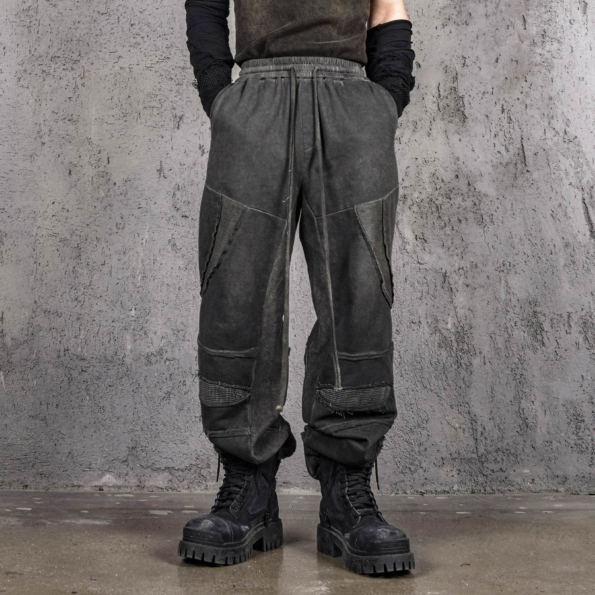 UNDERWATER Distressed Demon Clad Deconstructed Pants-Pants-S-Free Shipping Leatheretro