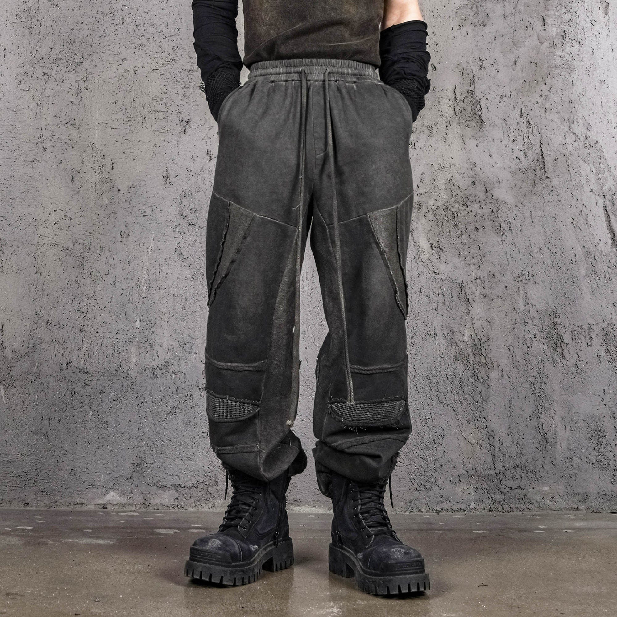 UNDERWATER Distressed Demon Clad Deconstructed Pants-Pants-S-Free Shipping Leatheretro