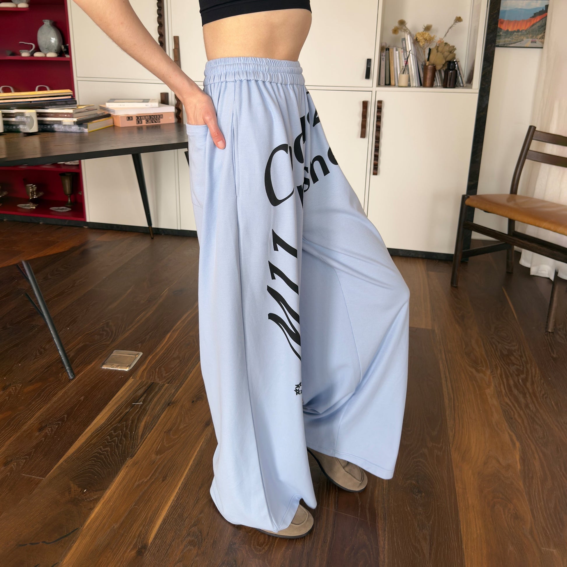 MIICHOUS UV-Protect Graphic Pants-Pants-S (Preorder)-Blue-Free Shipping Leatheretro