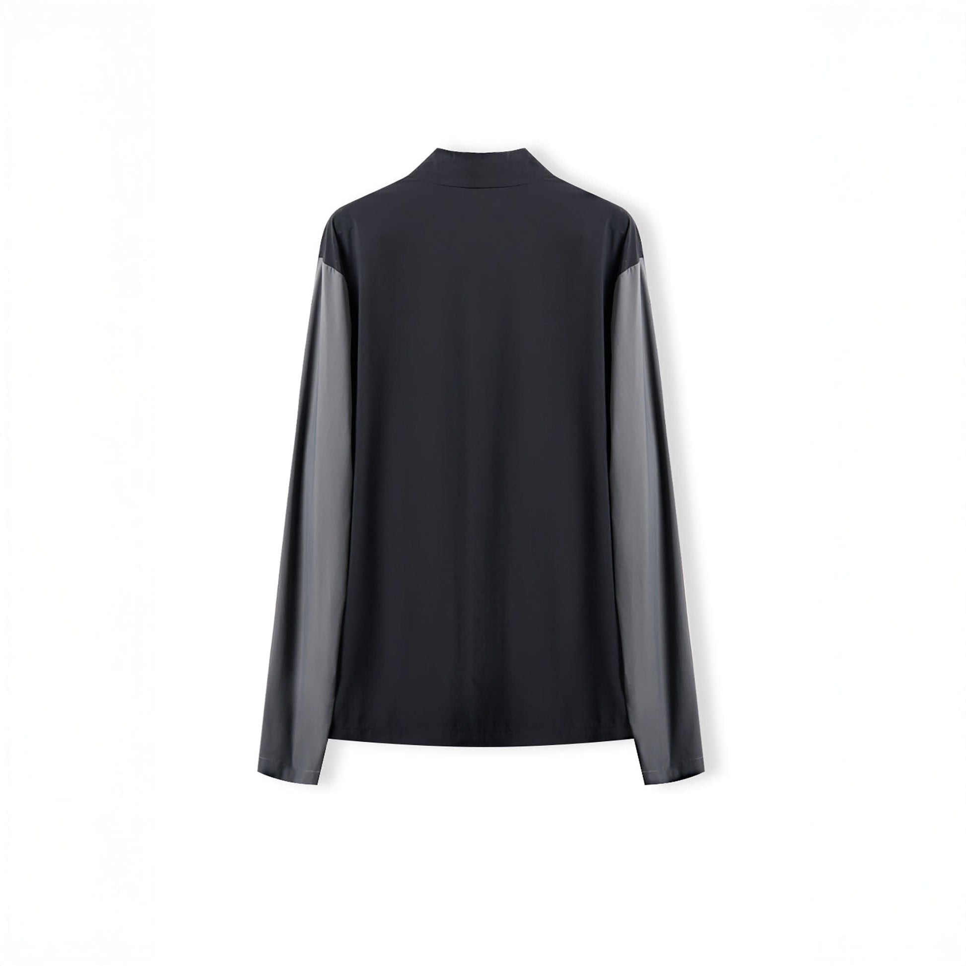 UMAMIISM Slogan Contrast Sleeve Mock Neck UV Protection Jacket-Jacket-XS-Black-Free Shipping Leatheretro