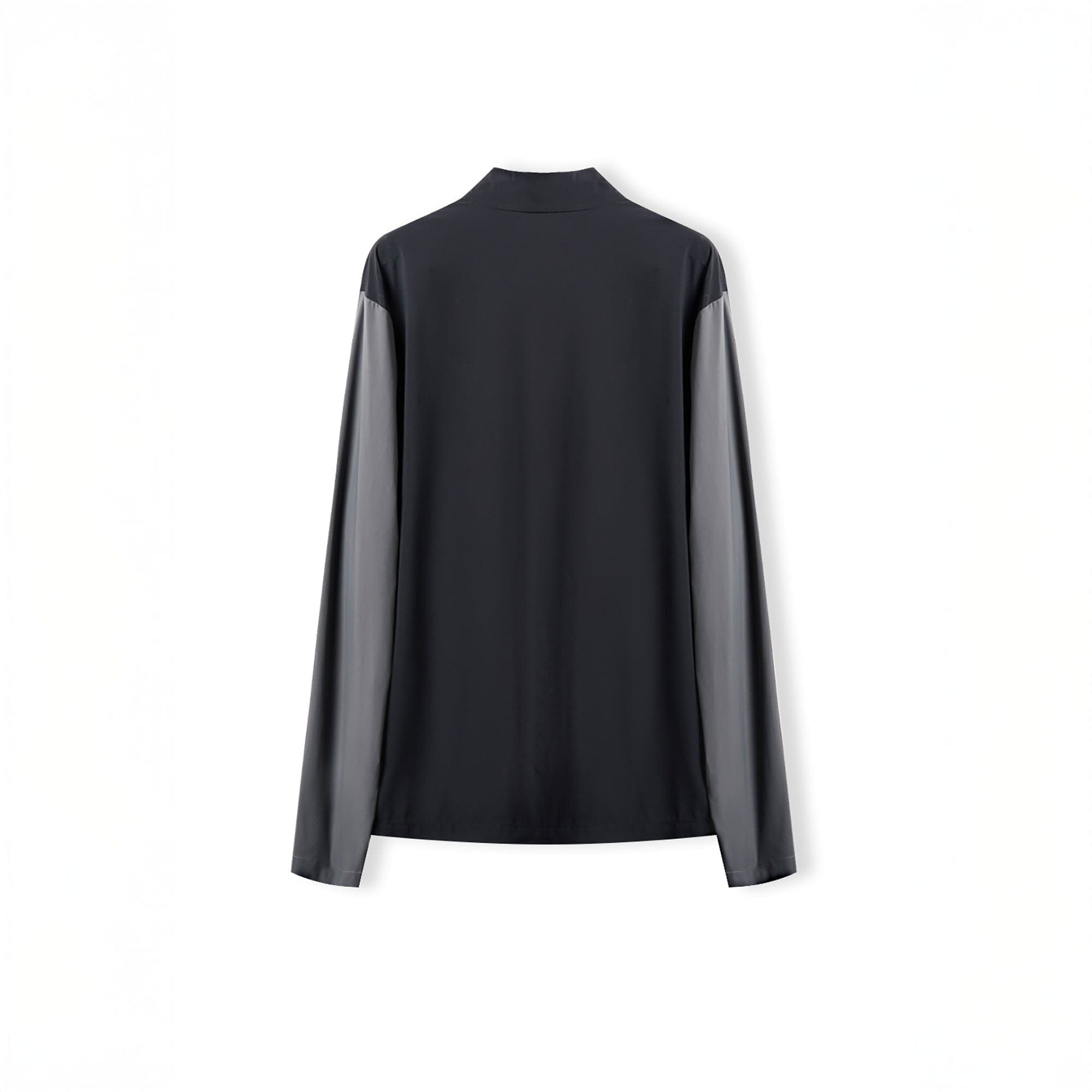 UMAMIISM Slogan Contrast Sleeve Mock Neck UV Protection Jacket-Jacket-XS-Black-Free Shipping Leatheretro