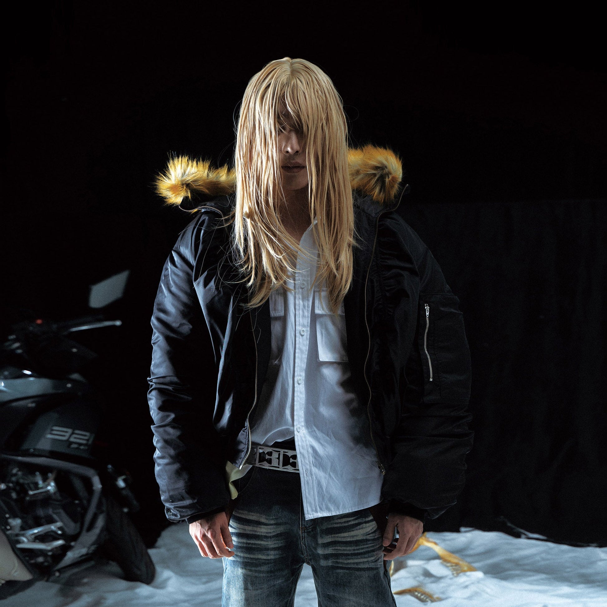 PCCVISION Faux Fur Hooded Cropped Puffer Jacket-Jacket-S-Free Shipping Leatheretro