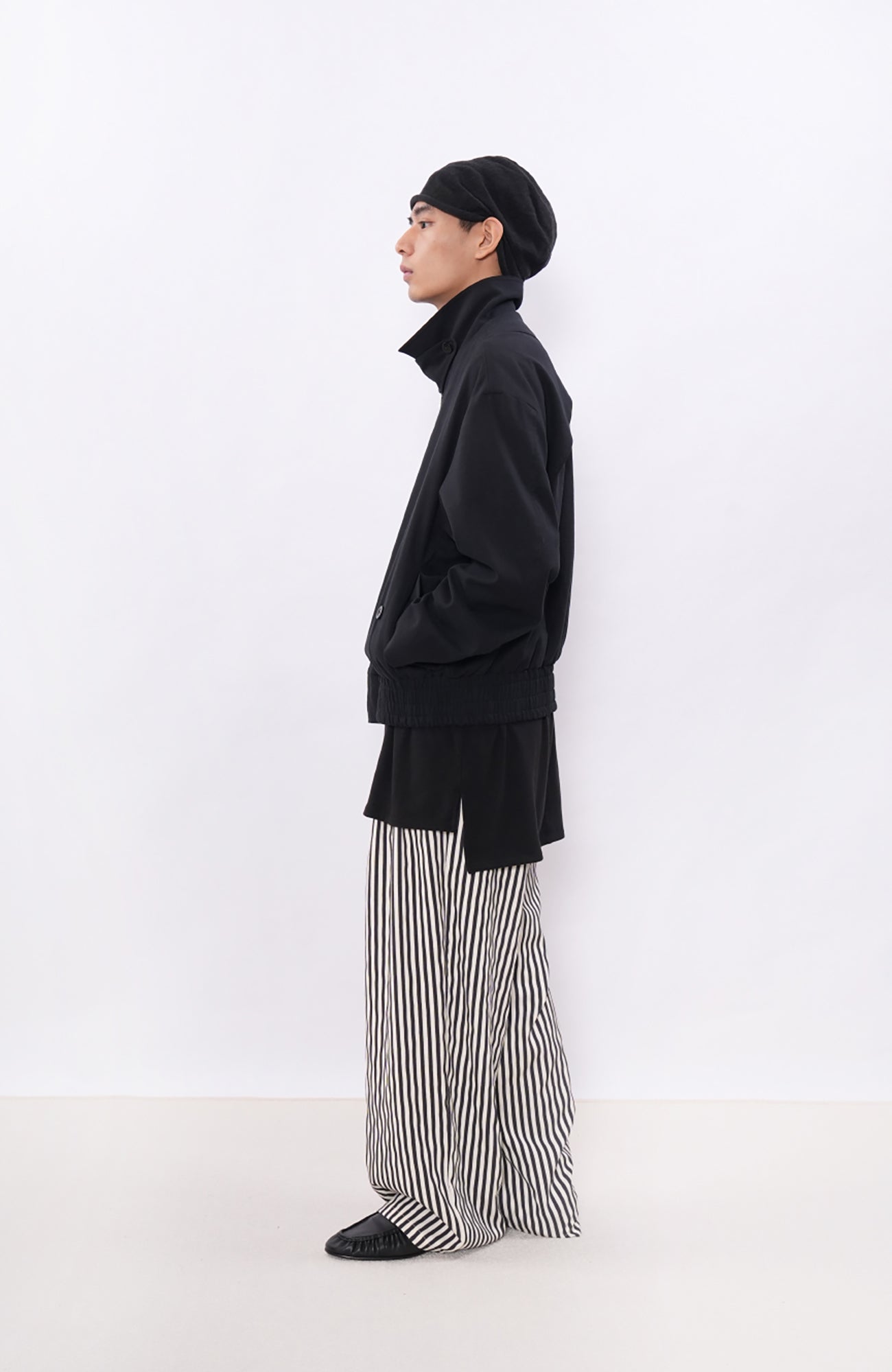 7440 37 1 Retro Contrast-Stripe Pleat Pants-Pants-S (Preorder)-Free Shipping Leatheretro
