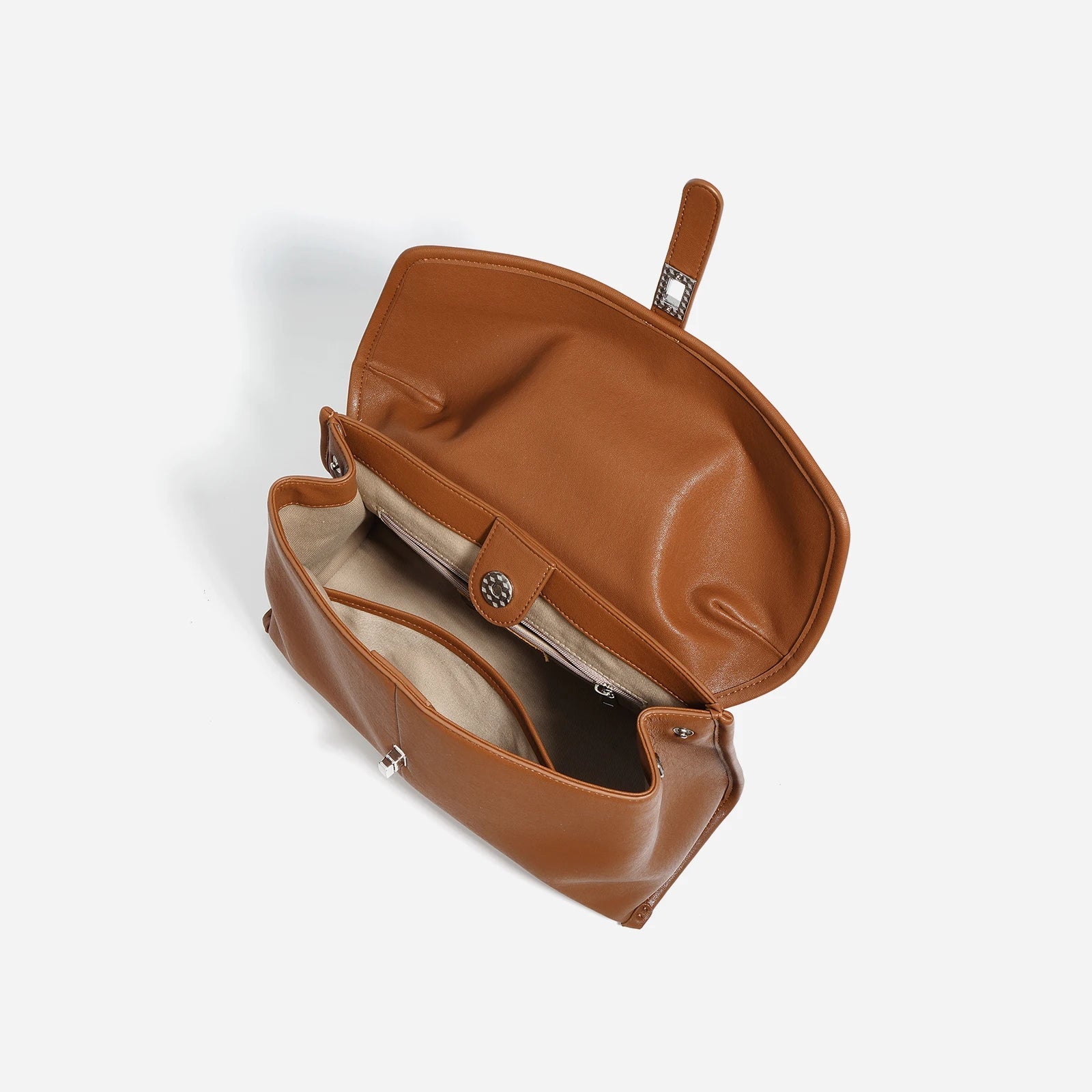 Genuine Leather Women’s Shoulder Bag – Large Capacity Retro Crossbody Handbag-Handbags, Wallets & Cases-Brown-Free Shipping Leatheretro