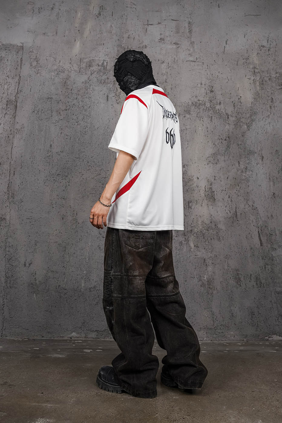 UNDERWATER Demon Eye Mesh Jersey White-T Shirt-S-Free Shipping Leatheretro