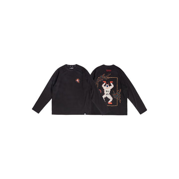 NERHI Mural Graphic Long-Sleeve Tee-L/S Tee-S-Black (Preorder)-Free Shipping Leatheretro