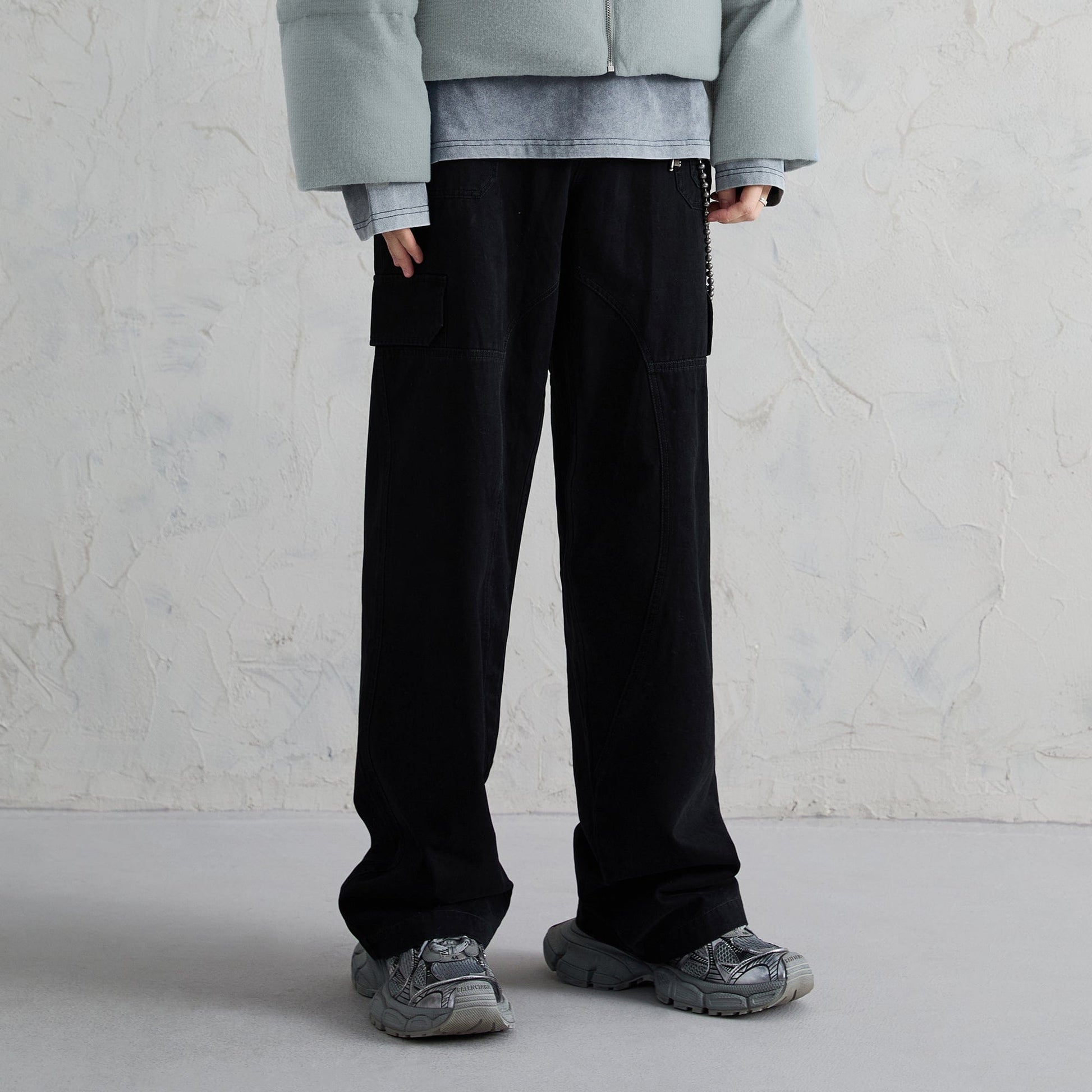 ORGANIC EMOTION Deconstructed Layered-pocket Button Pants-Pants-Apricot-XS-Free Shipping Leatheretro
