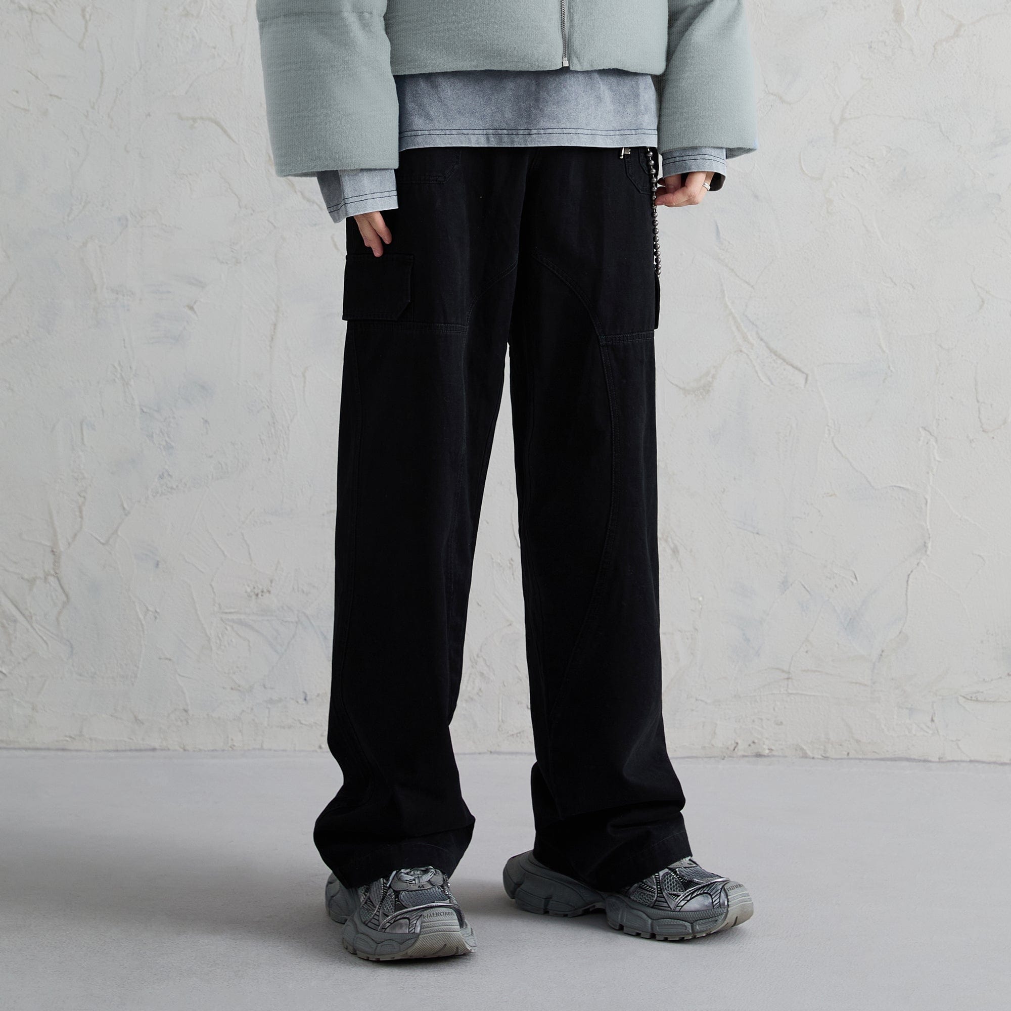 ORGANIC EMOTION Deconstructed Layered-pocket Button Pants-Pants-Apricot-XS-Free Shipping Leatheretro