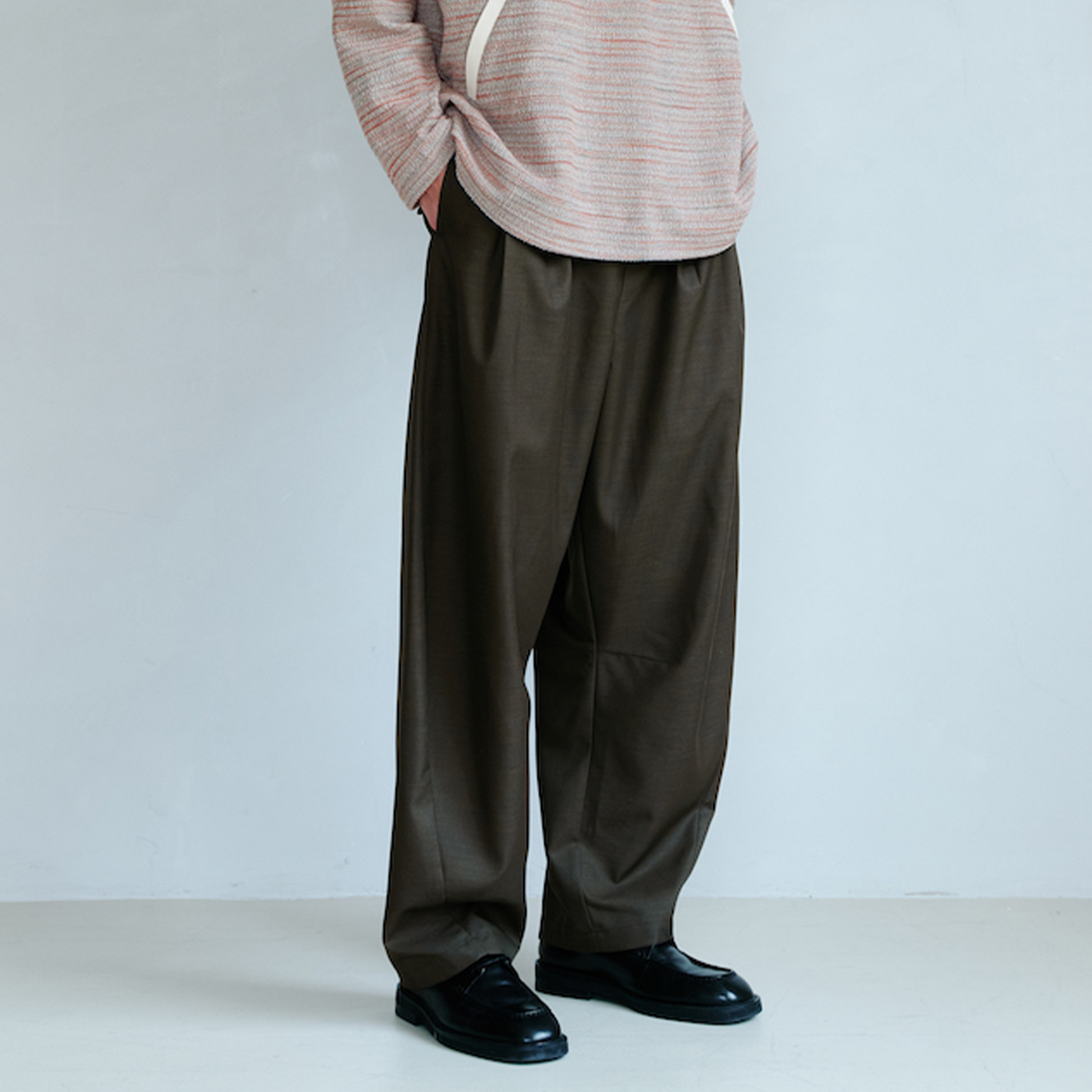 GRAINMUSTARD Retro Pleated High-Waist Wide-Leg Trousers-Pants-XS (Preorder)-Green-Free Shipping Leatheretro
