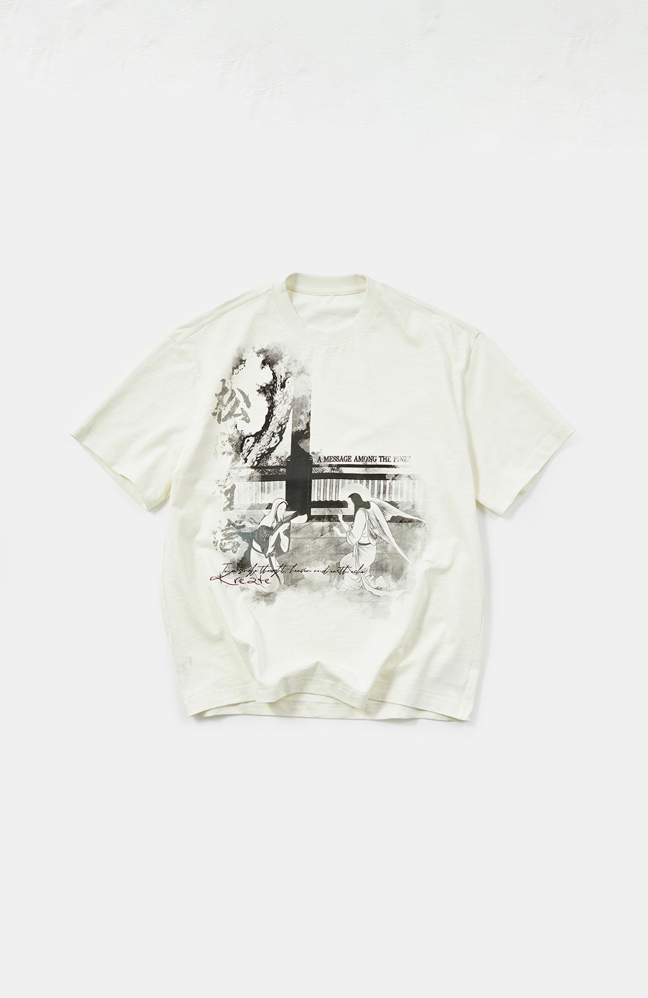 KREATE Bamboo Texture Graphic Tee-T Shirt-S-Free Shipping Leatheretro