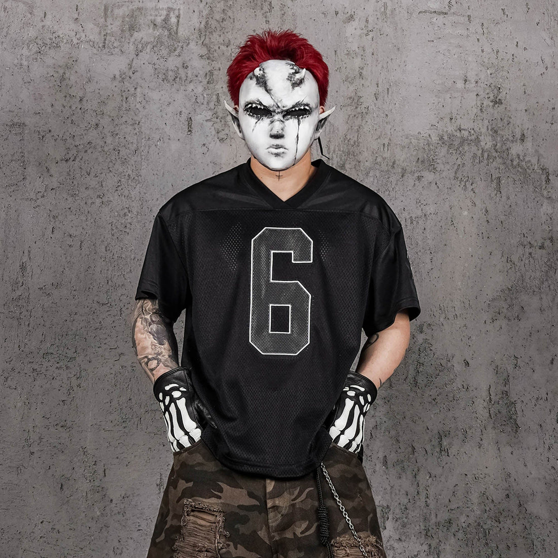 UNDERWATER Demon Squad No.6 Mesh Jersey-T Shirt-S-Free Shipping Leatheretro