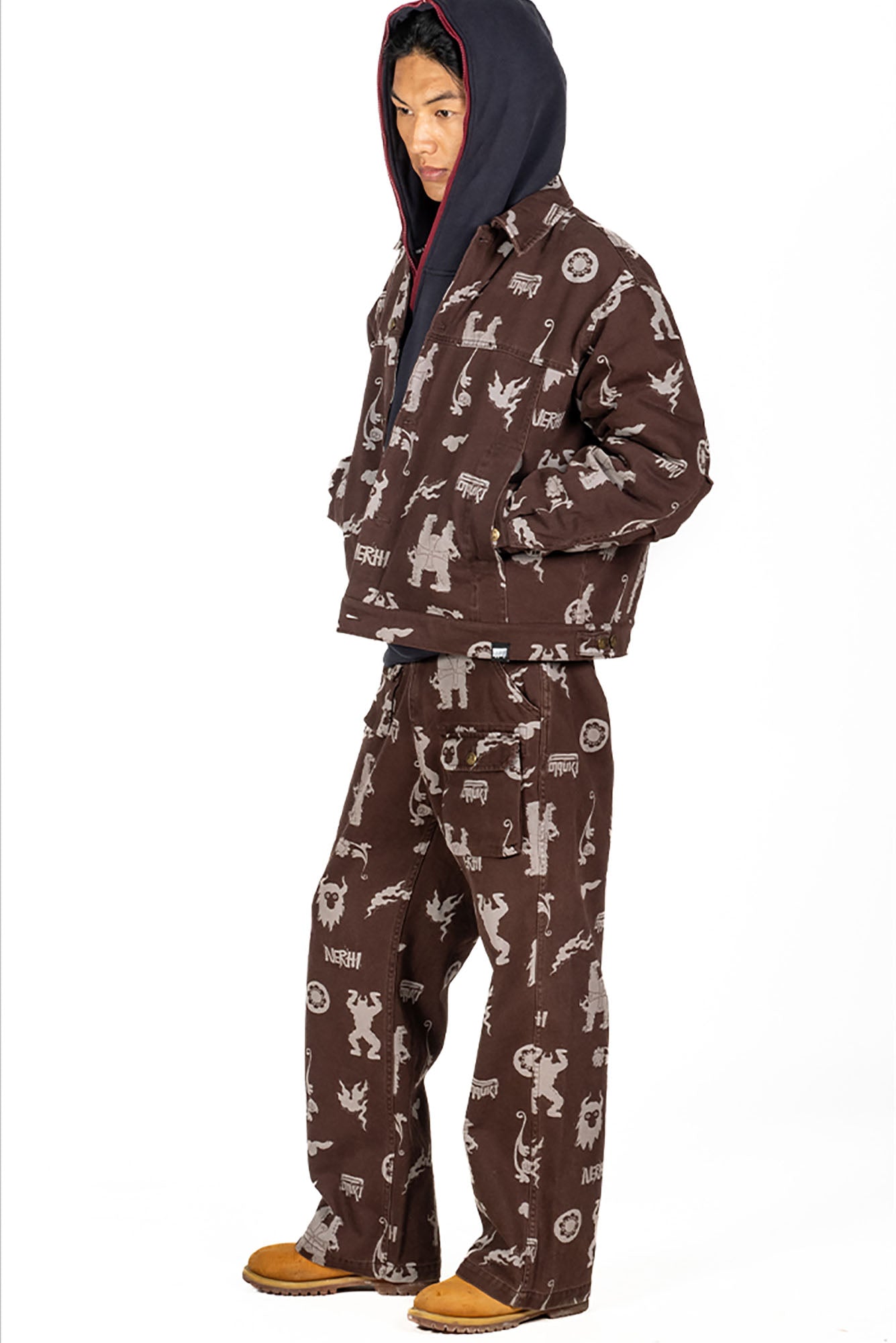 NERHI Tribal Totem Full-Print Shirt Jacket-Jacket-S (Preorder)-Free Shipping Leatheretro