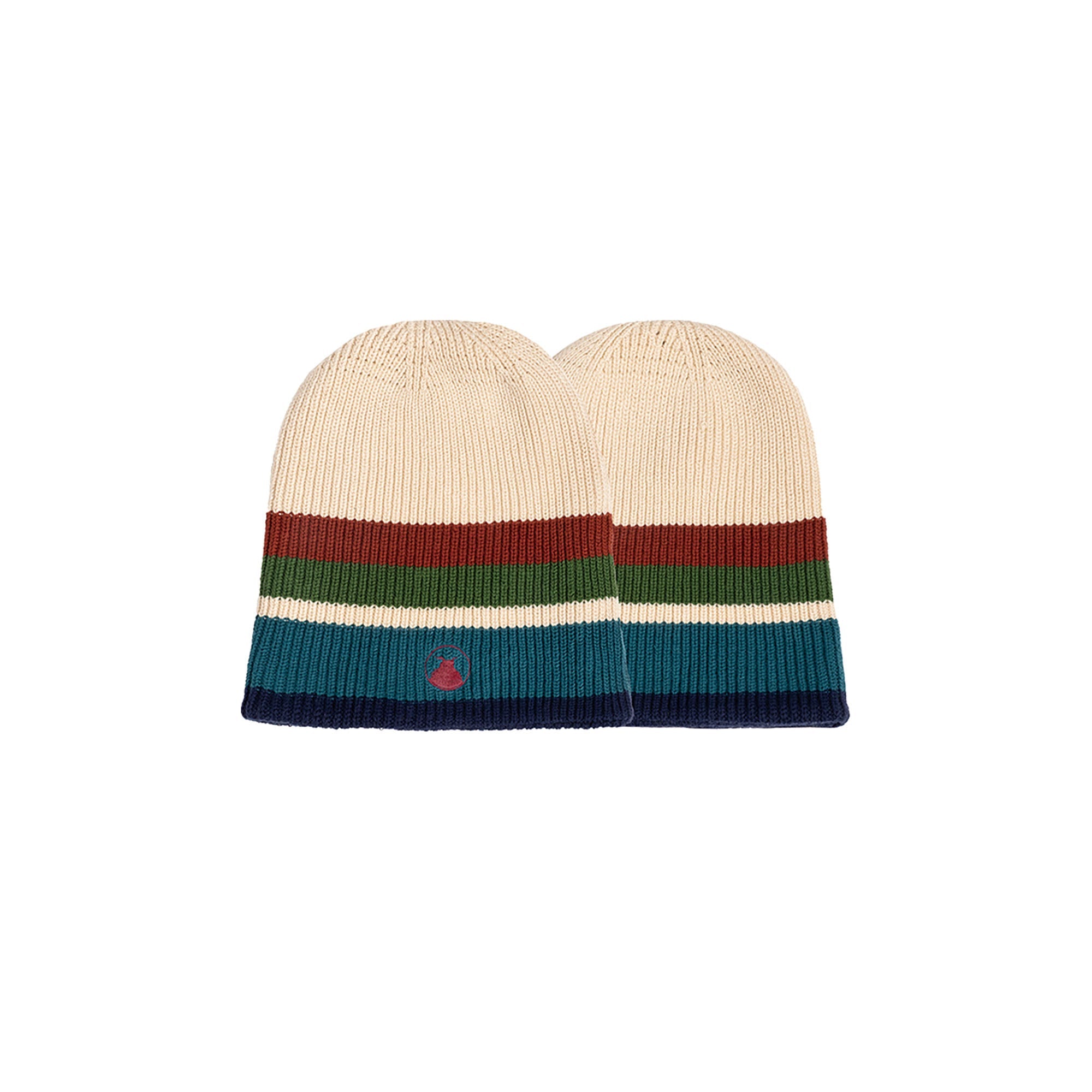 NERHI Contrast Stripe Knit Beanie-Hat, Cap, Beanie-One Size (Preorder)-Free Shipping Leatheretro