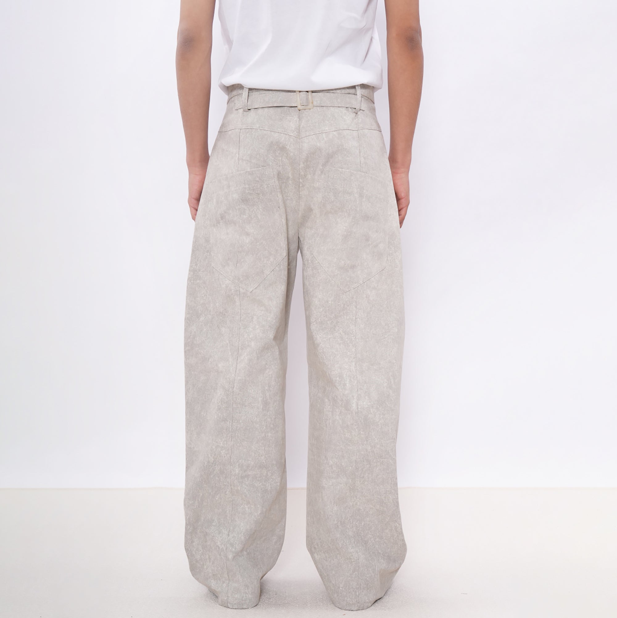 7440 37 1 Cement-Texture Curved-Leg Pants-Pants-S (Preorder)-Free Shipping Leatheretro