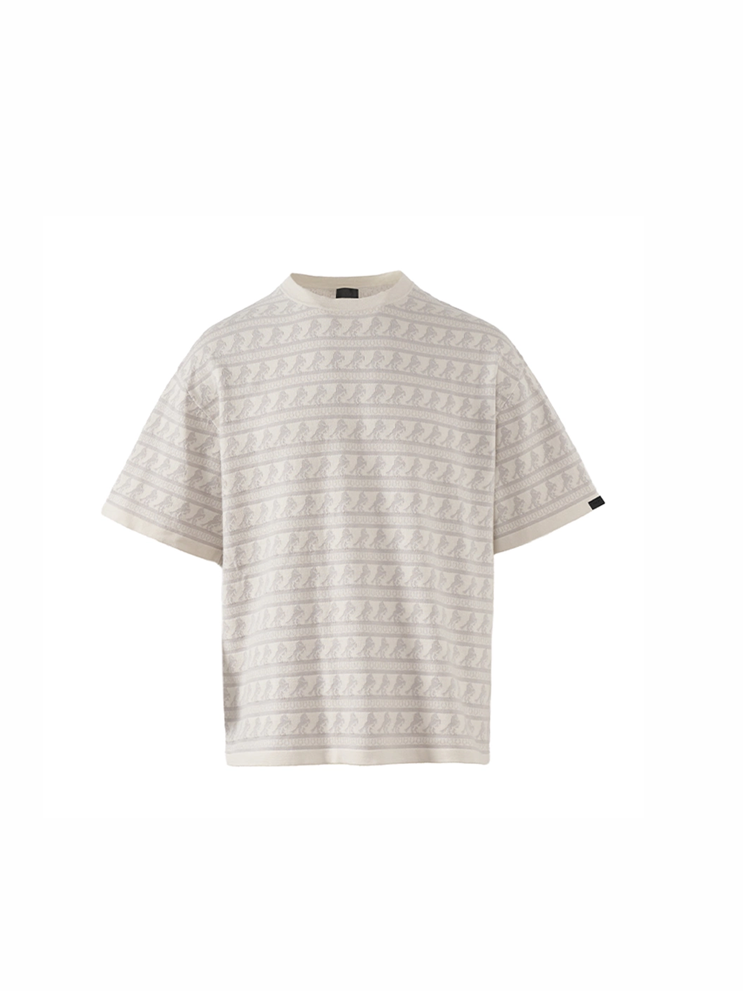 PMW Horse Jacquard Knitted T Shirt-T Shirt-S-Gold-Free Shipping Leatheretro