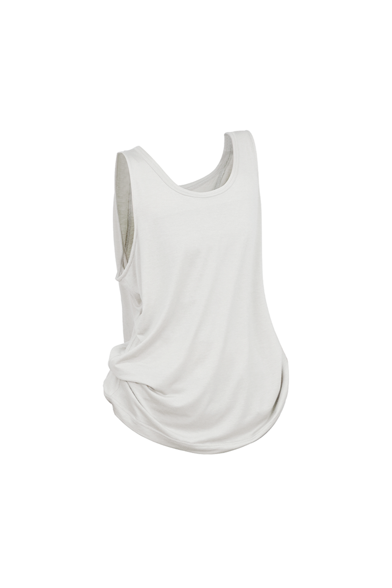 RELABEL Tencel Wool Hooded Ruched Tank Top-Tank Top-S (Preorder)-Green-Free Shipping Leatheretro