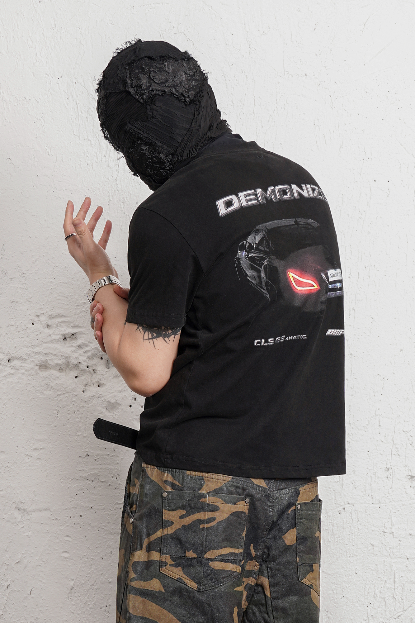 UNDERWATER Demon Eye Racing Graphic Washed T-Shirt-T Shirt-S-Free Shipping Leatheretro