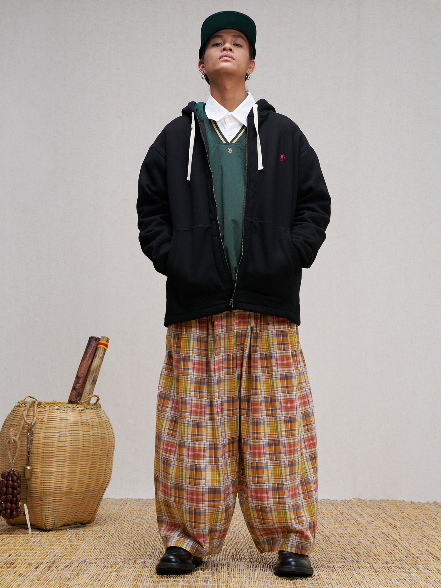 UNLIMITED MOTE Embroidered Waffle Lining Drawstring Hood Jacket-Jacket-XS-Pink-Free Shipping Leatheretro