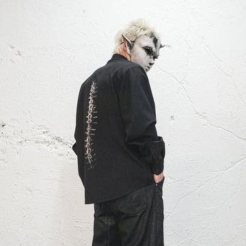 UNDERWATER Spine LOGO Embroidered Shirt-Shirt-S-Free Shipping Leatheretro