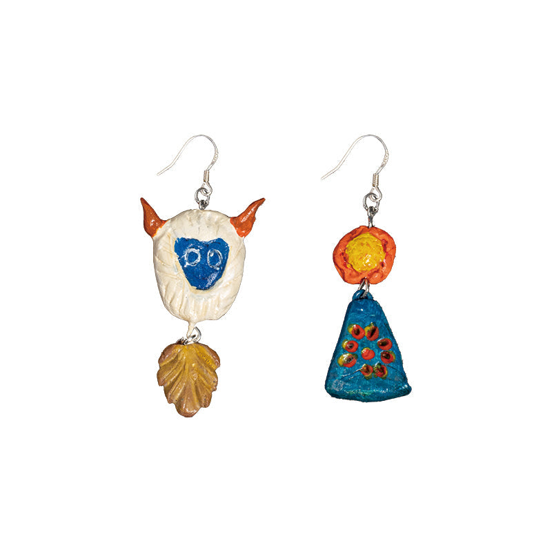NERHI Tribal Clay Charm-Drop Earrings-Earring-1-Free Shipping Leatheretro
