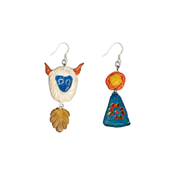 NERHI Tribal Clay Charm-Drop Earrings-Earring-1-Free Shipping Leatheretro