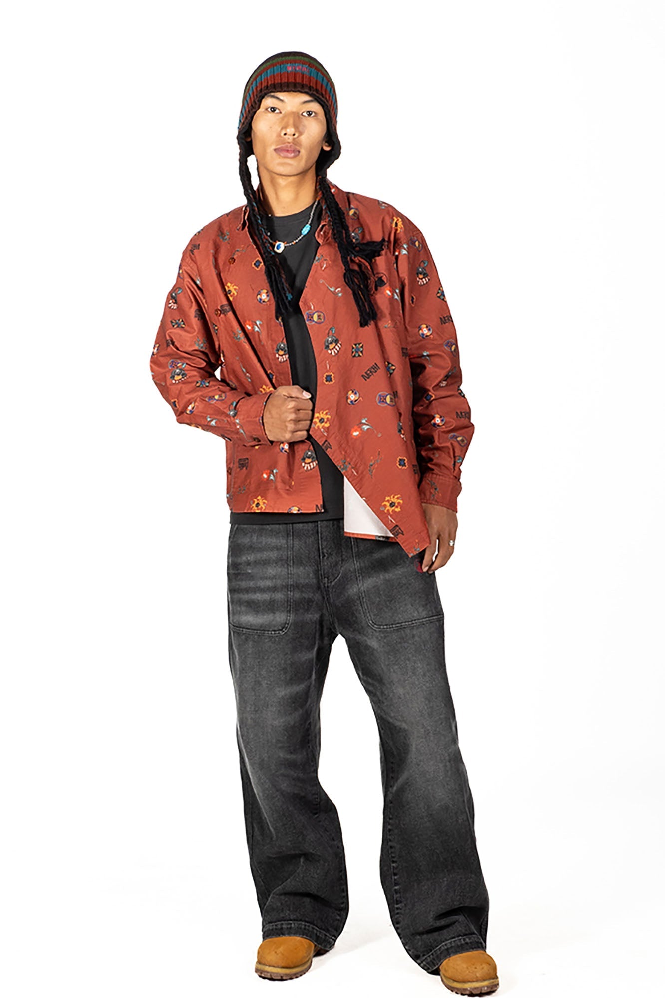 NERHI Classic Washed Straight-Leg Jeans-Jeans-S (Preorder)-Free Shipping Leatheretro