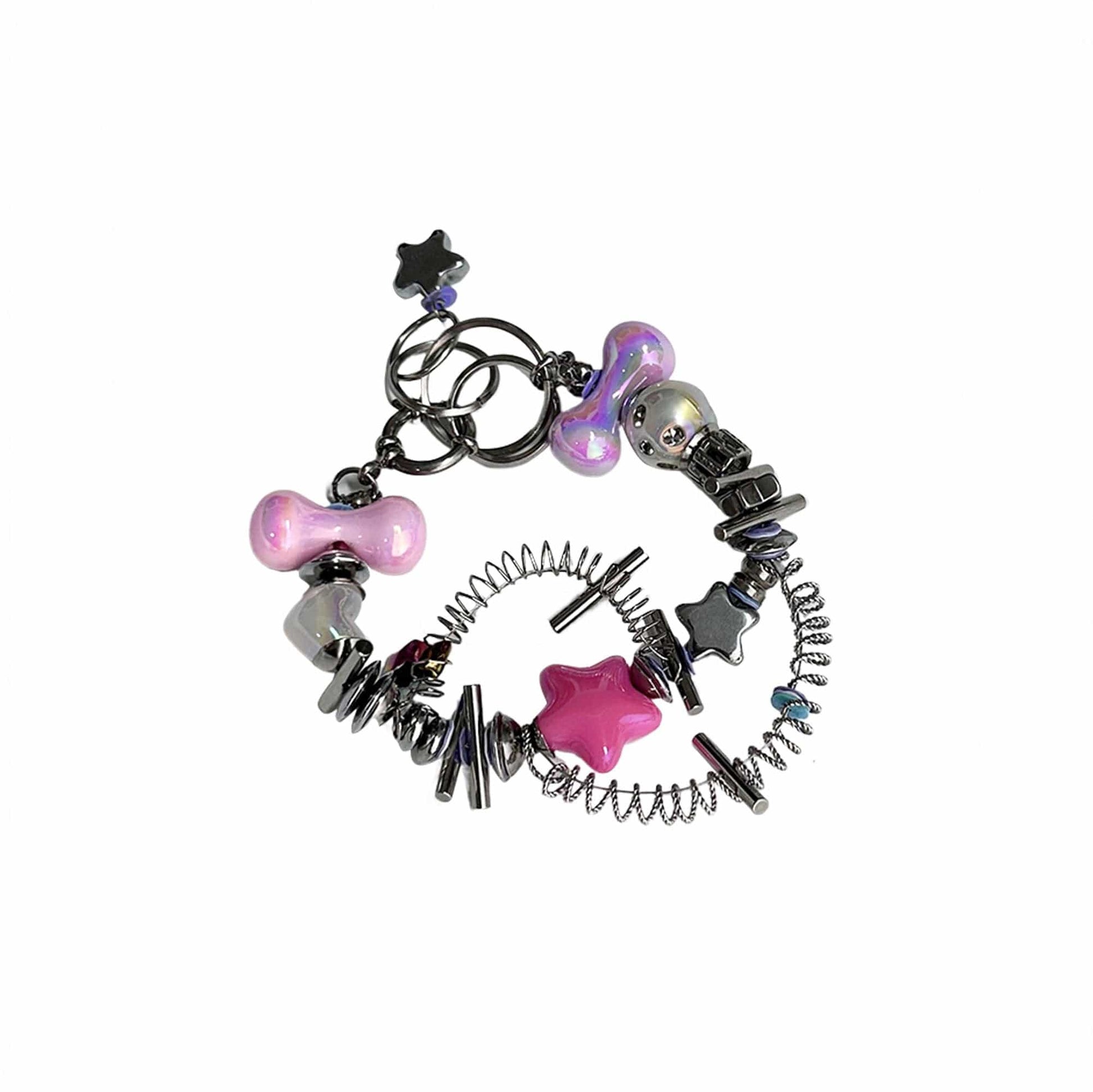 ILLUSORY Time Machine Mixed Beads Charm Bracelet-Bracelet-Regular (7.48¨C10.24 inches£©-Free Shipping Leatheretro