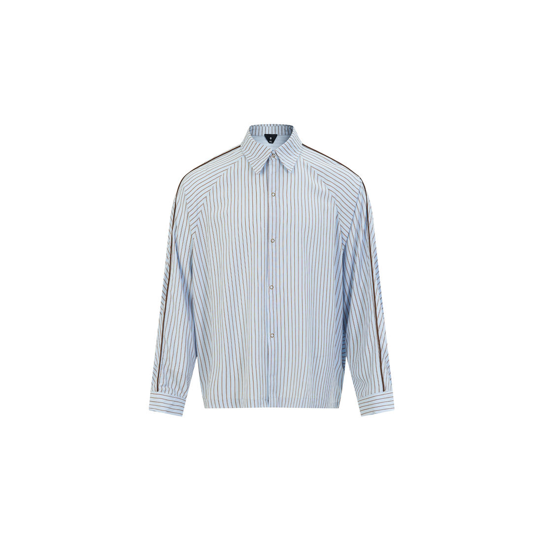 OVDY Minimal Stripe Long-Sleeve Shirt-Shirt-S-Blue-Free Shipping Leatheretro