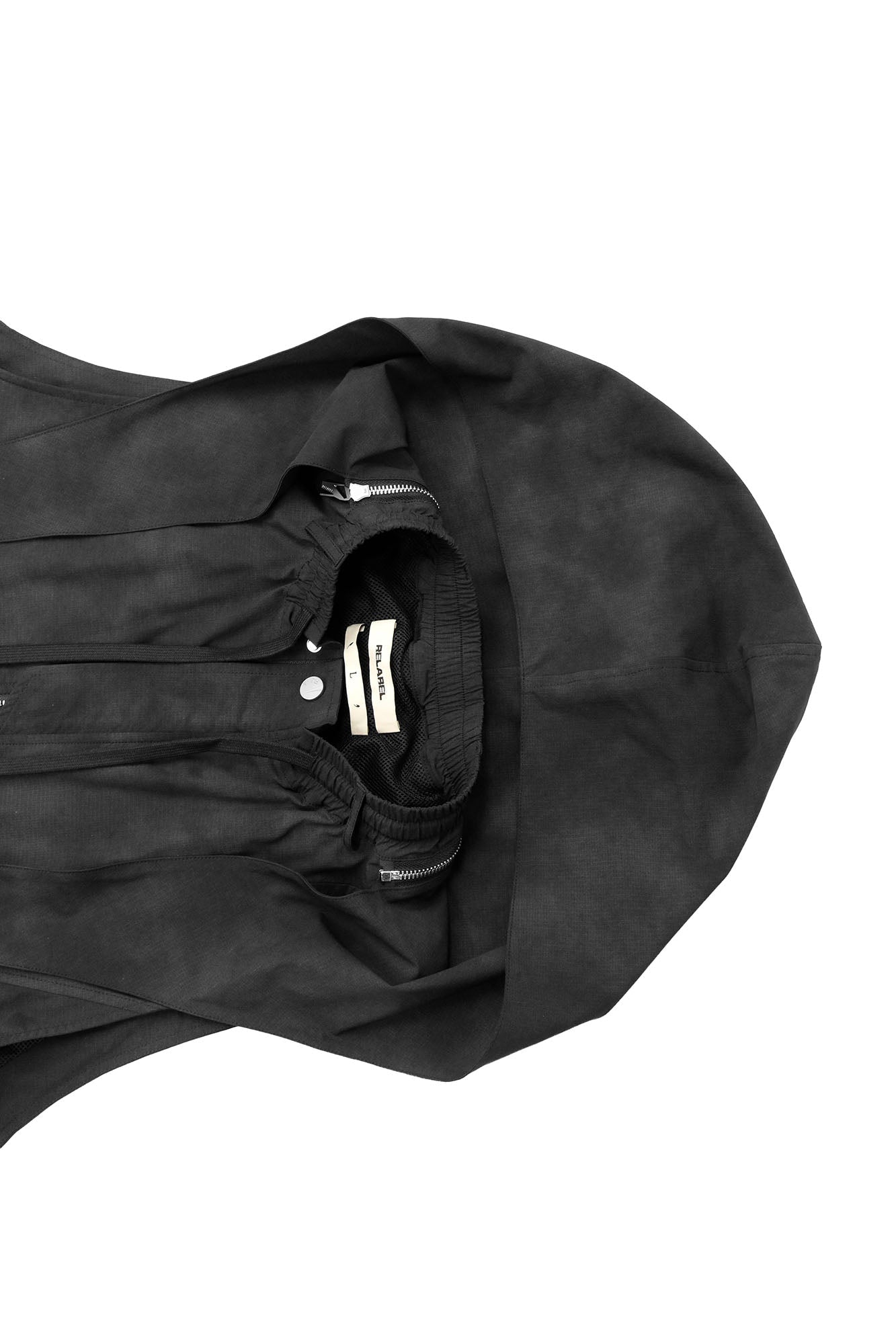 RELABEL Detachable Hood Big-Pocket Vest-Vest-XS (Preorder)-Gray-Free Shipping Leatheretro